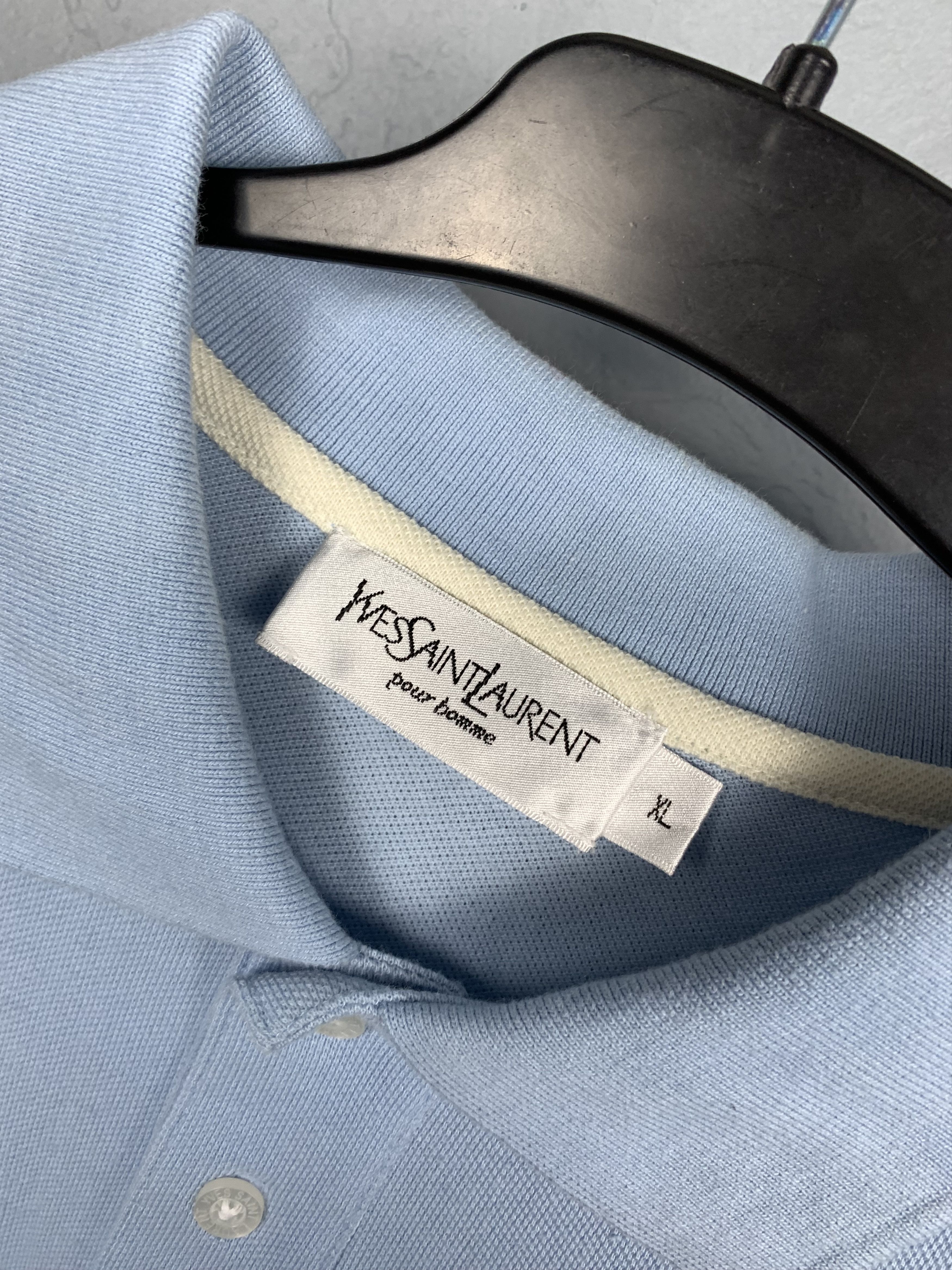 Yves Saint Laurent Yves Saint Laurent YSL Logo Mens Polo Shirt Size US L / EU 52-54 / 3 - 3 Thumbnail