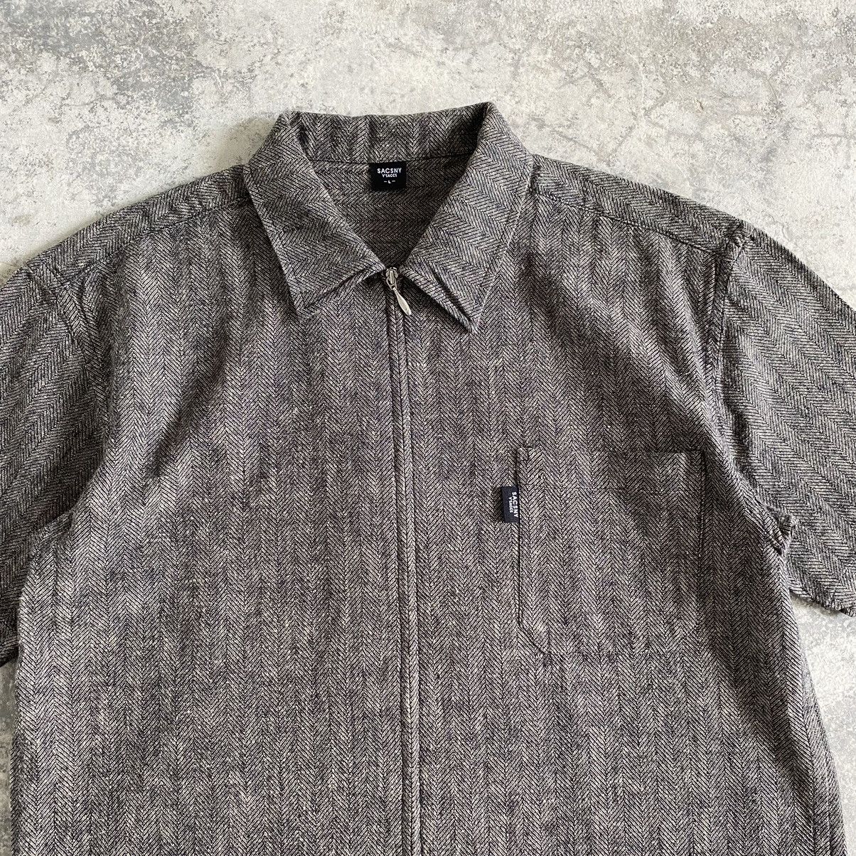 Yohji Yamamoto Ysaccs by Yohji Yamamoto Herringbone Twill Zip Up Shirt Size US M / EU 48-50 / 2 - 3 Thumbnail