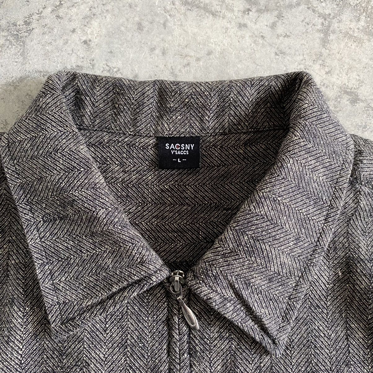 Yohji Yamamoto Ysaccs by Yohji Yamamoto Herringbone Twill Zip Up Shirt Size US M / EU 48-50 / 2 - 11 Thumbnail