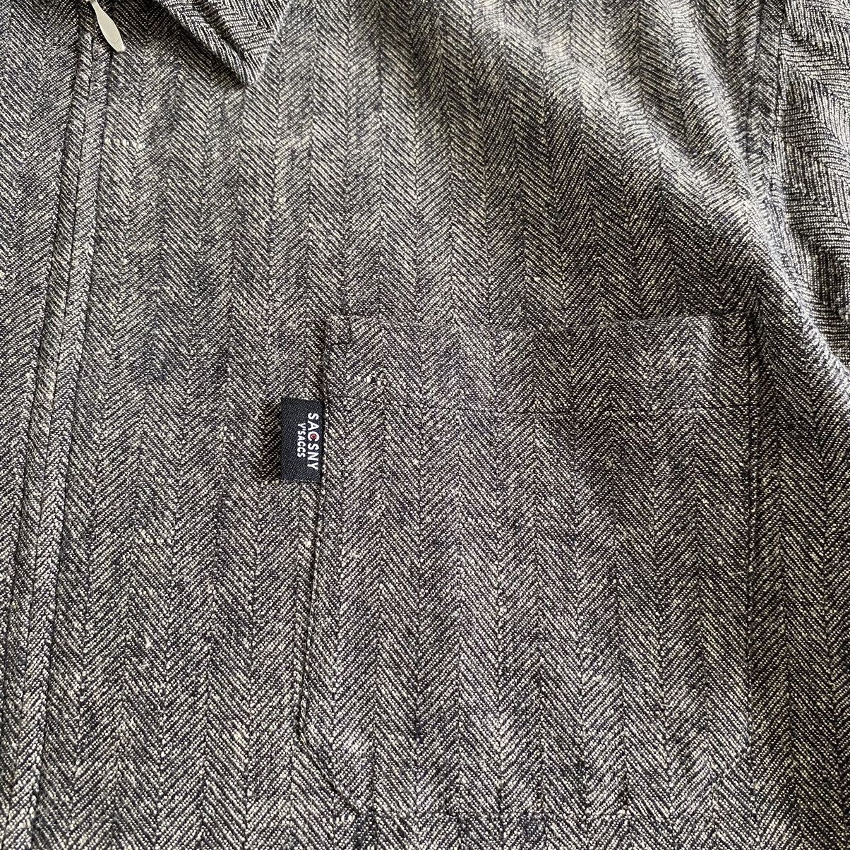 Yohji Yamamoto Ysaccs by Yohji Yamamoto Herringbone Twill Zip Up Shirt Size US M / EU 48-50 / 2 - 2 Thumbnail