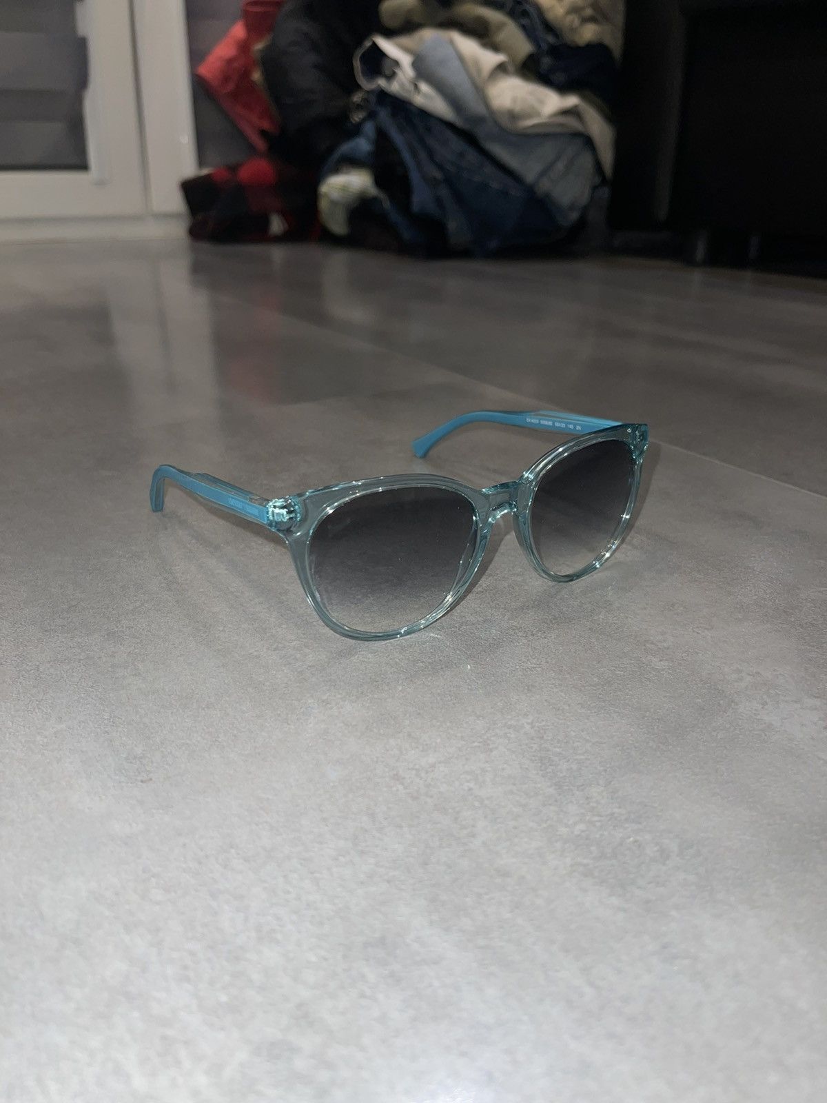 Emporio Armani Emporio Armani EA4003 5068/8E Baby Blue Sunglasses Size ONE SIZE - 3 Thumbnail