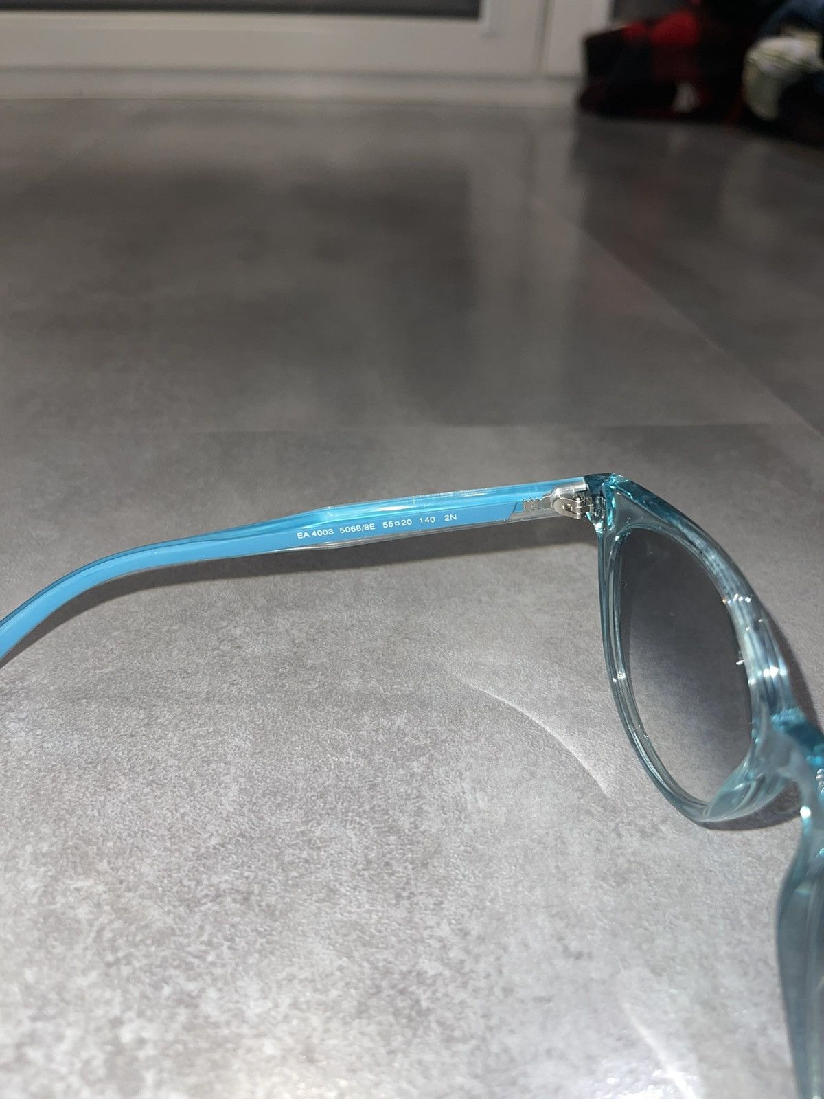 Emporio Armani Emporio Armani EA4003 5068/8E Baby Blue Sunglasses Size ONE SIZE - 13 Thumbnail