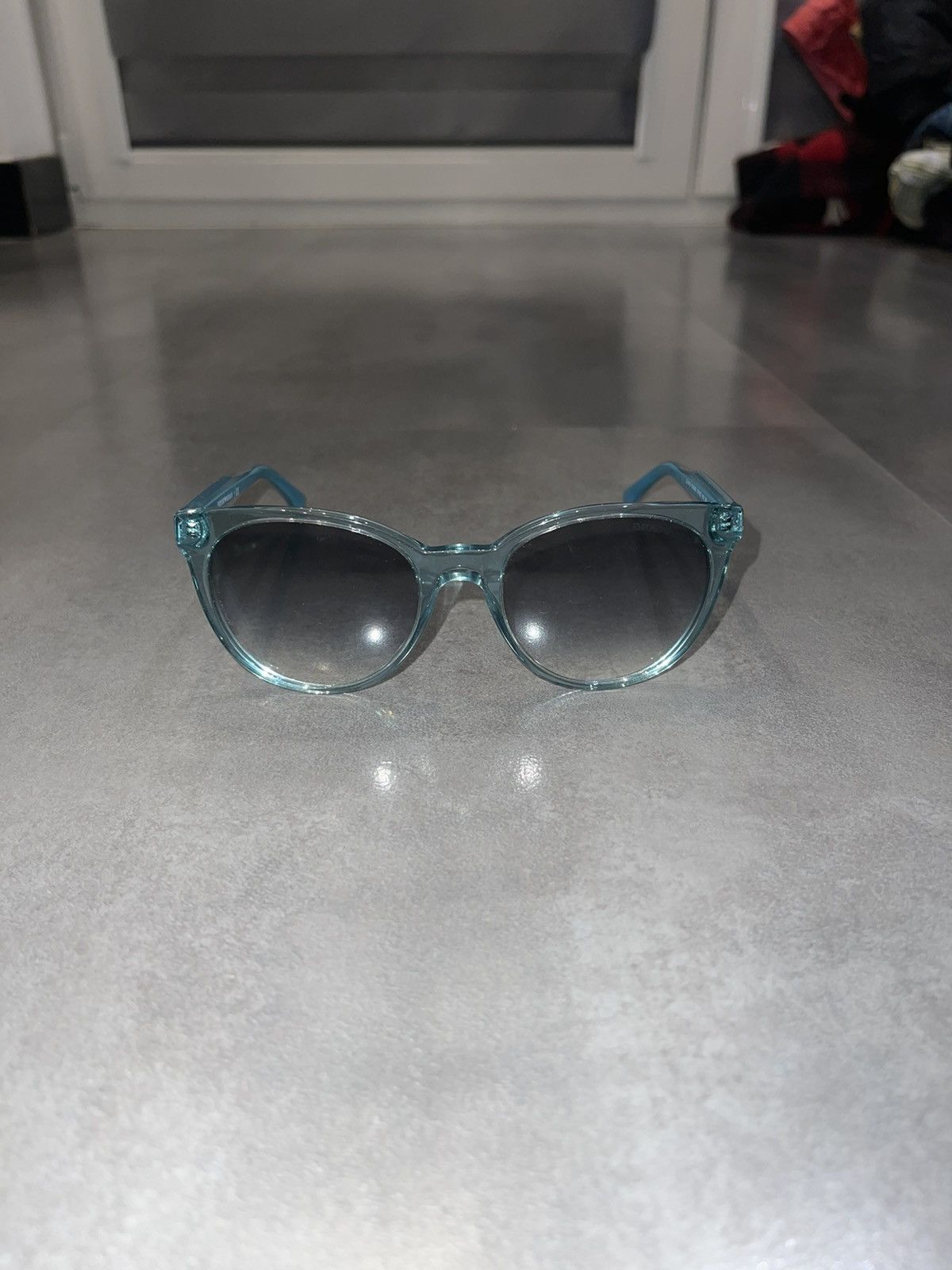 Emporio Armani Emporio Armani EA4003 5068/8E Baby Blue Sunglasses Size ONE SIZE - 2 Thumbnail