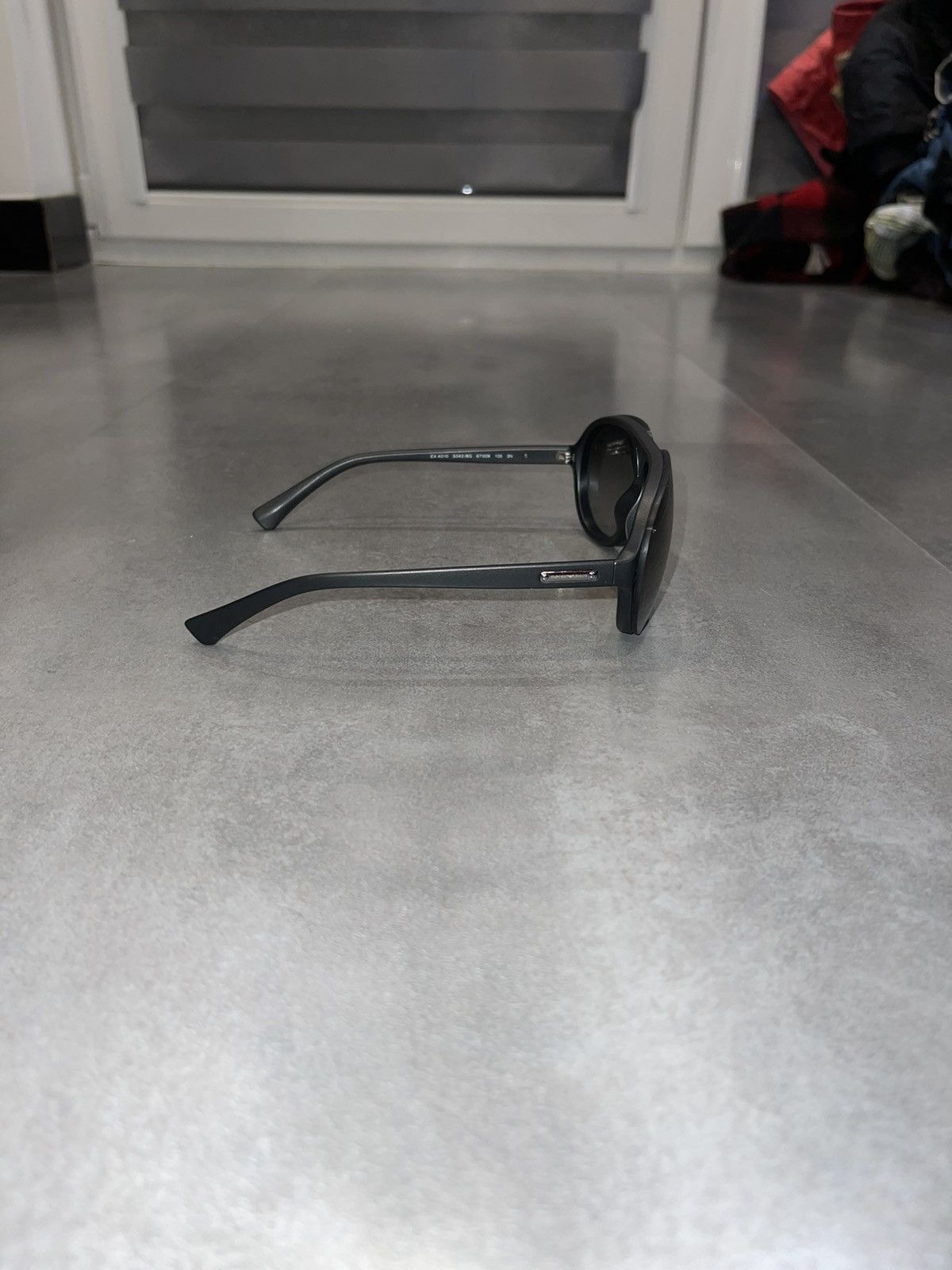 Emporio Armani Emporio Armani EA4010 5042/8G Black Aviator Sunglasses Size ONE SIZE - 7 Thumbnail