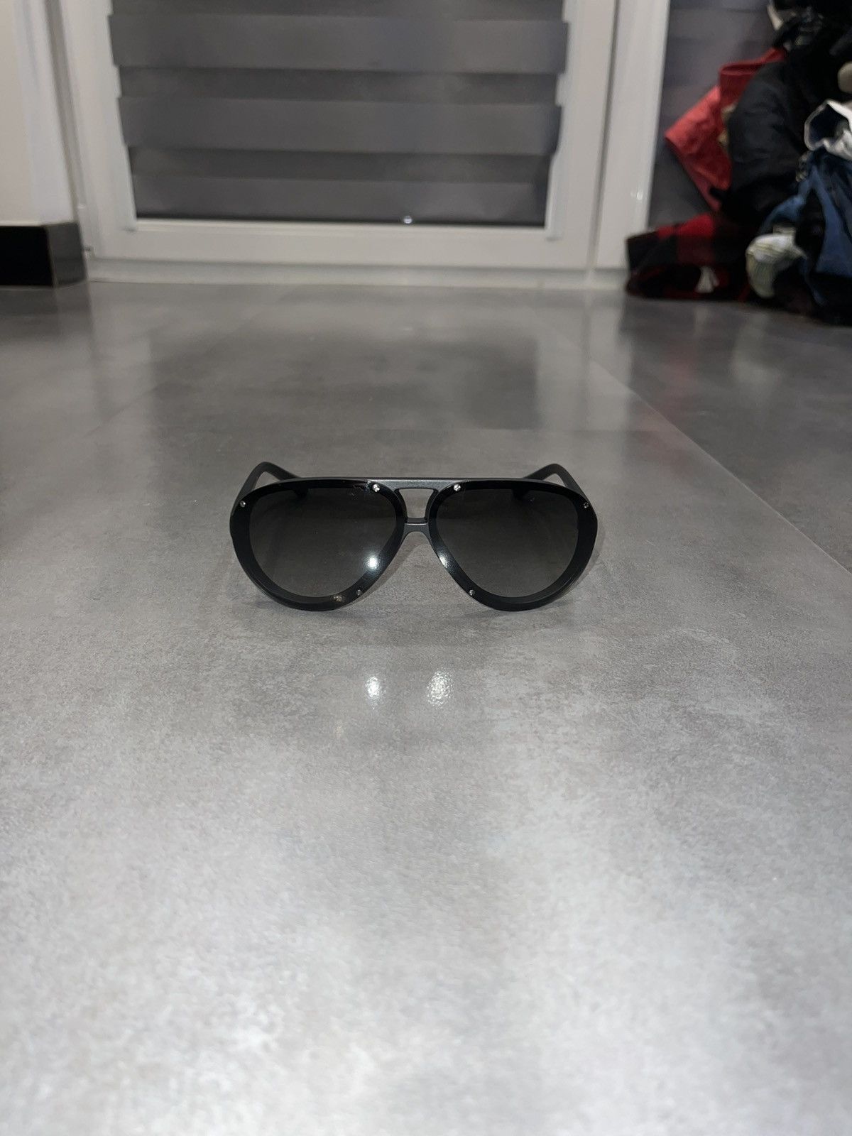 Emporio Armani Emporio Armani EA4010 5042/8G Black Aviator Sunglasses Size ONE SIZE - 2 Thumbnail