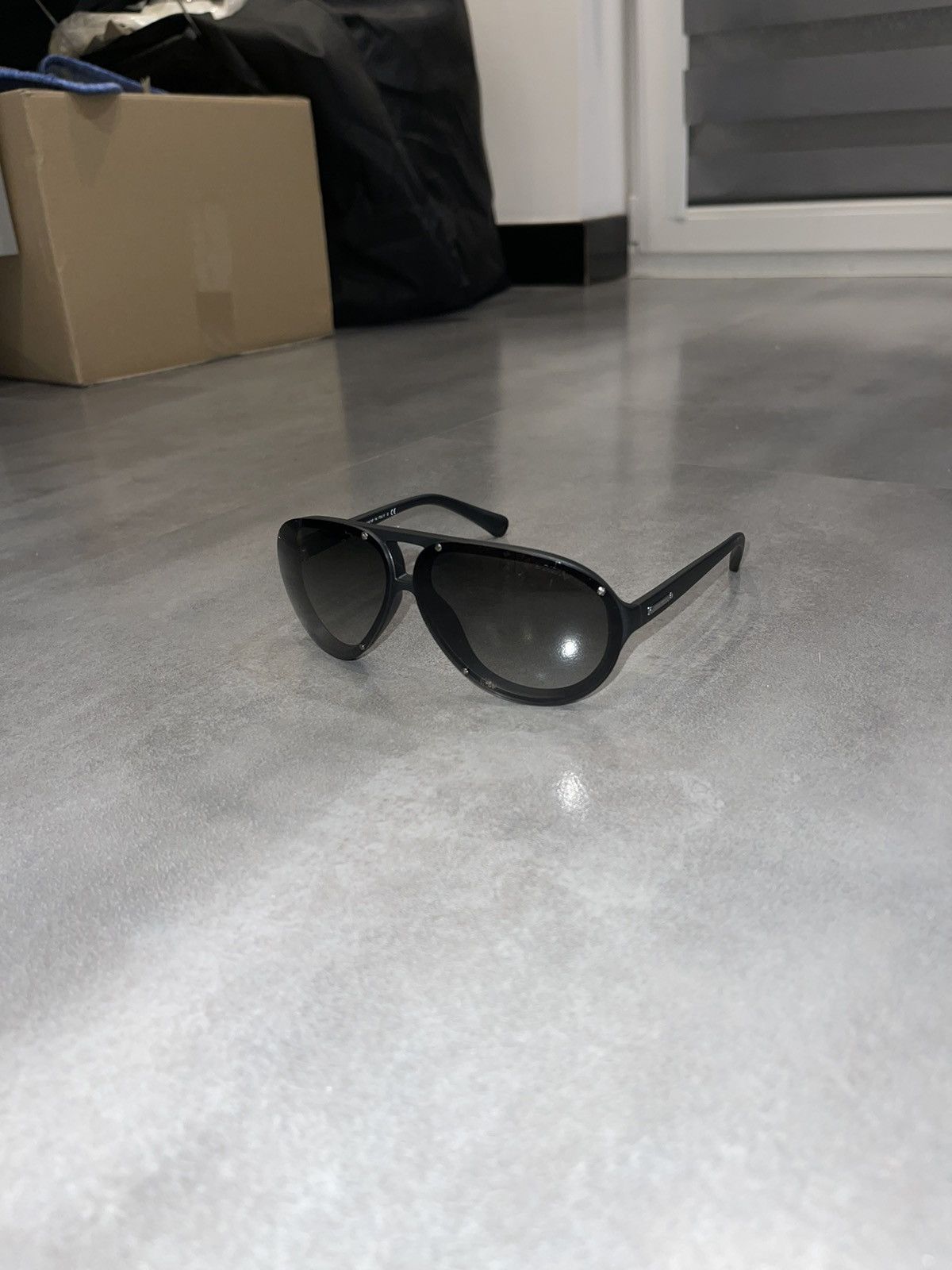 Emporio Armani Emporio Armani EA4010 5042/8G Black Aviator Sunglasses Size ONE SIZE - 1 Thumbnail