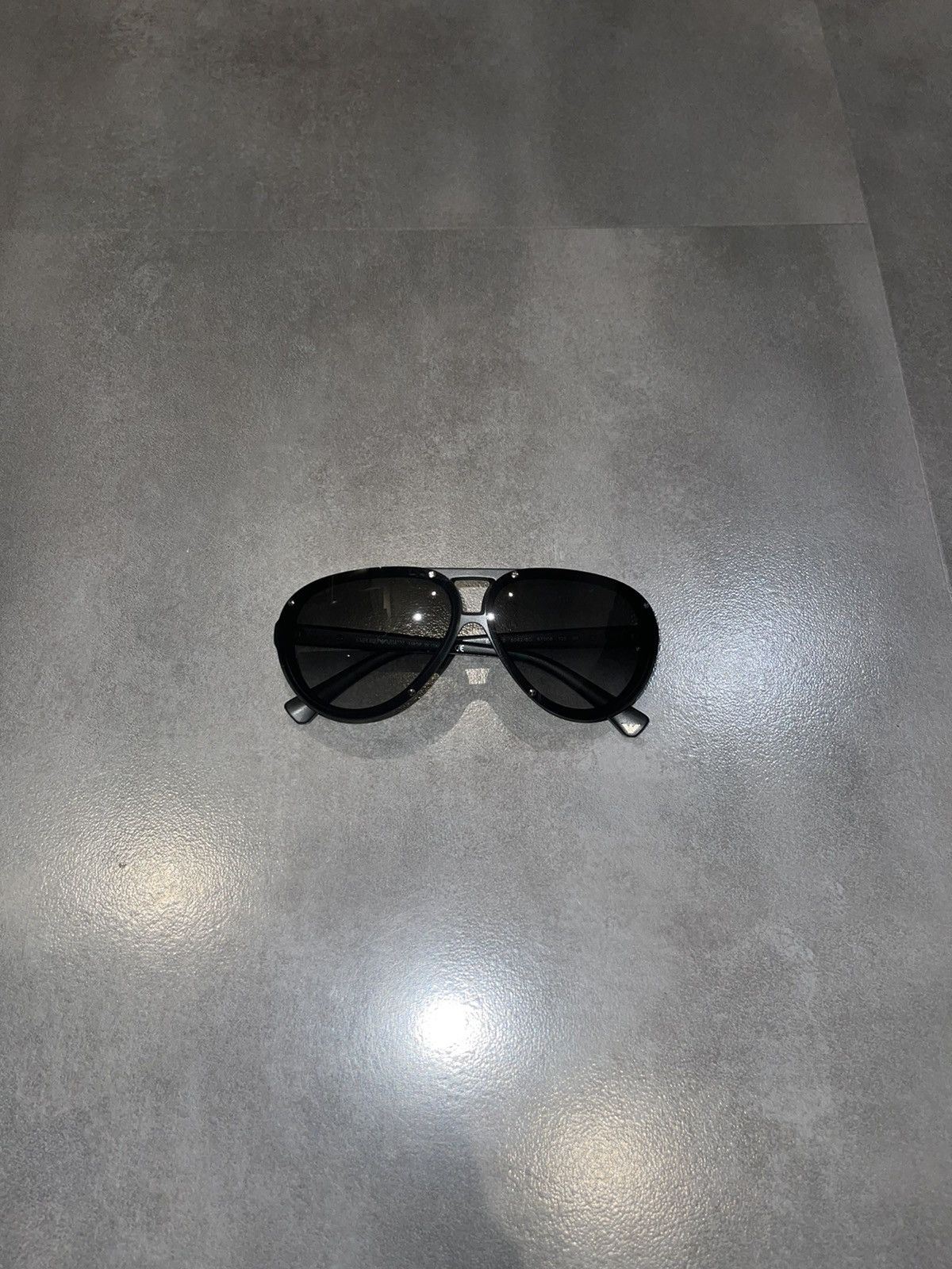 Emporio Armani Emporio Armani EA4010 5042/8G Black Aviator Sunglasses Size ONE SIZE - 4 Thumbnail