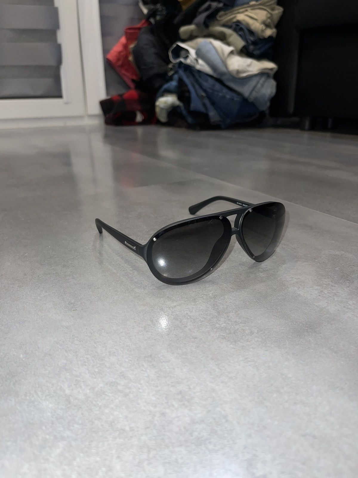 Emporio Armani Emporio Armani EA4010 5042/8G Black Aviator Sunglasses Size ONE SIZE - 3 Thumbnail