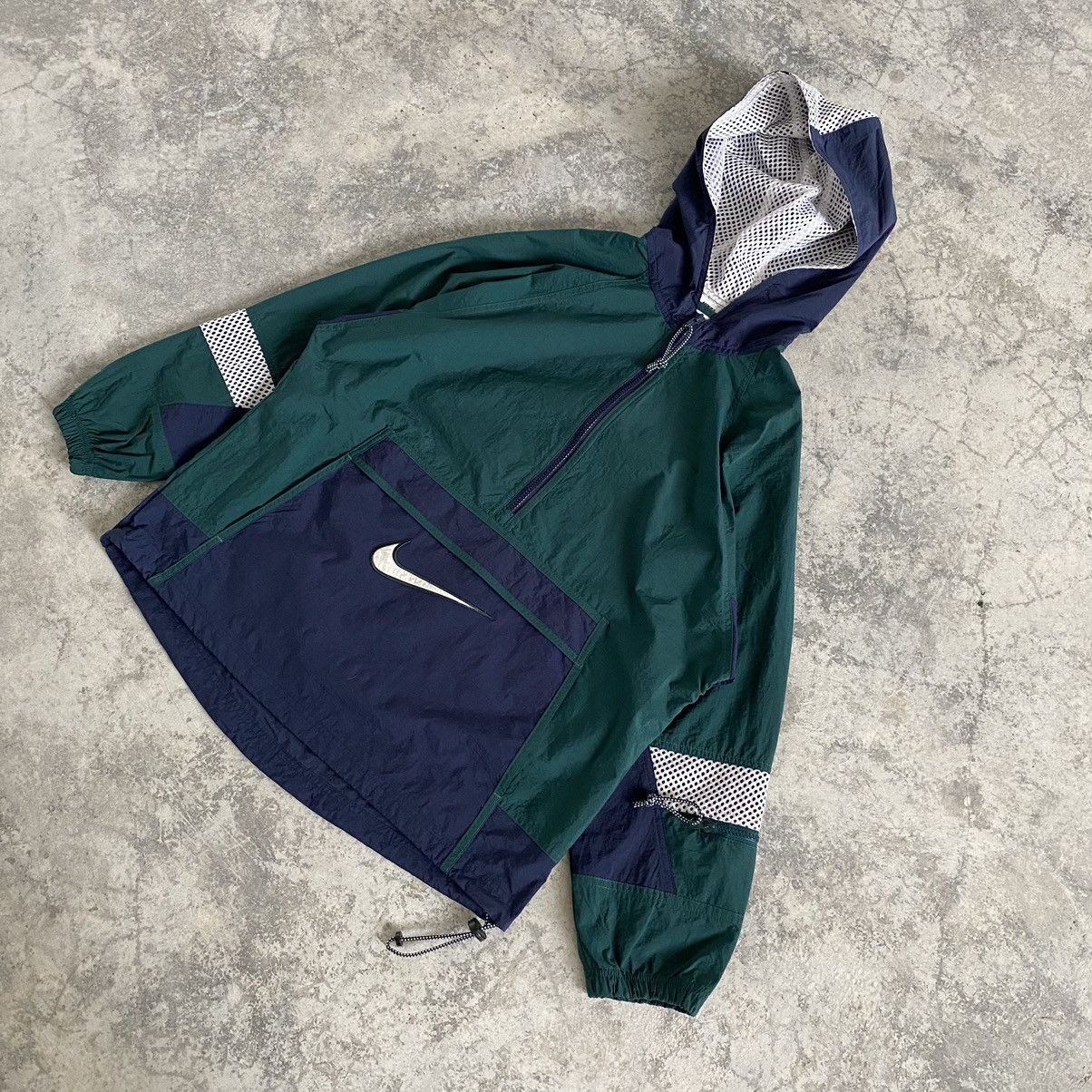Nike Vintage 90’s Nike Swoosh Border Colour Anorak Jacket Size US S / EU 44-46 / 1 - 2 Thumbnail