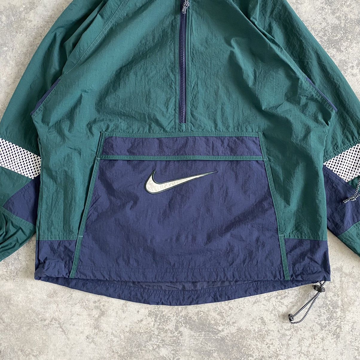 Nike Vintage 90’s Nike Swoosh Border Colour Anorak Jacket Size US S / EU 44-46 / 1 - 5 Thumbnail