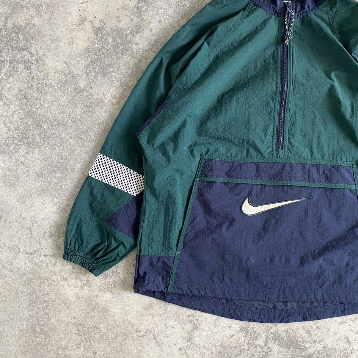 Nike Vintage 90’s Nike Swoosh Border Colour Anorak Jacket Size US S / EU 44-46 / 1 - 3 Thumbnail