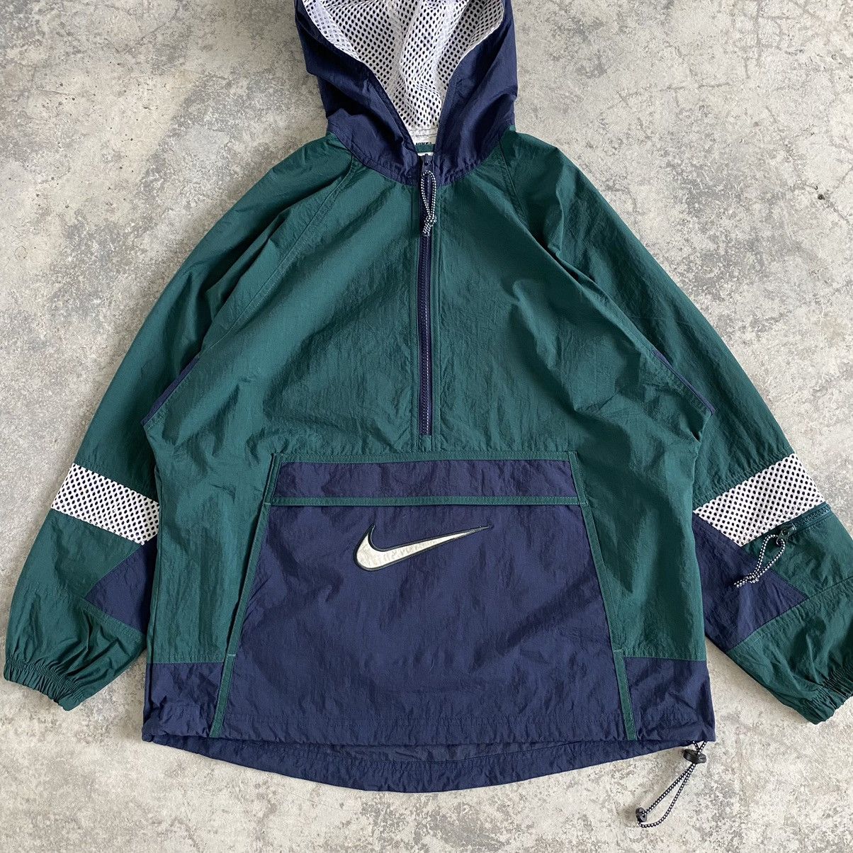 Nike Vintage 90’s Nike Swoosh Border Colour Anorak Jacket Size US S / EU 44-46 / 1 - 4 Thumbnail