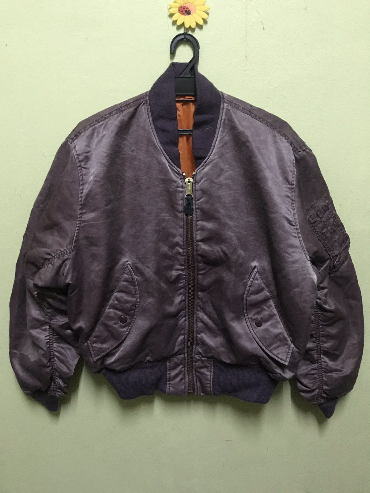 Japanese Brand Filght Jacket Maroon Size US M / EU 48-50 / 2 - 1 Thumbnail