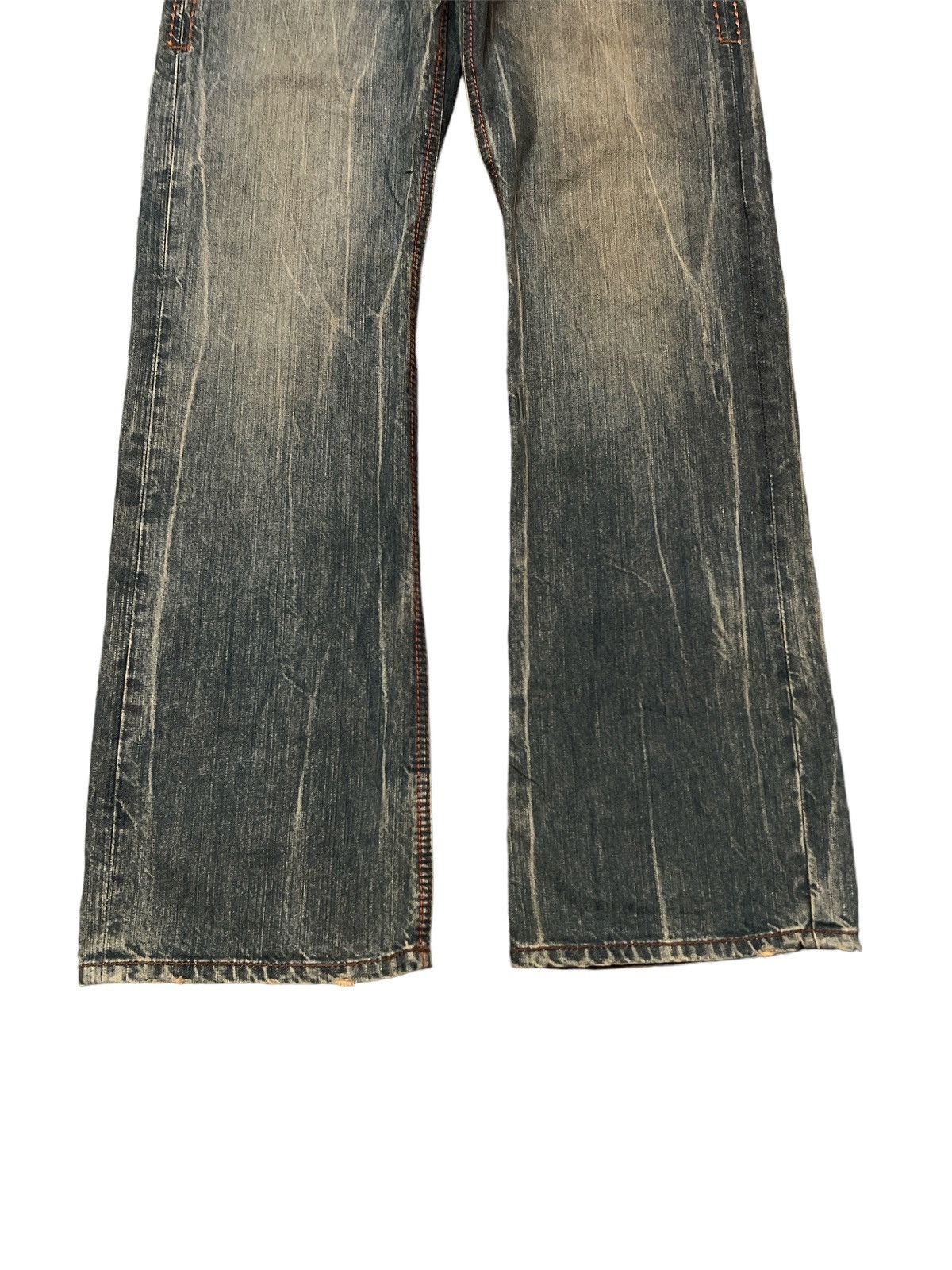 Japanese Brand × Vintage FLARED💥UNKNOWN DISTRESSED DENIM PANT Size US 31 - 4 Thumbnail