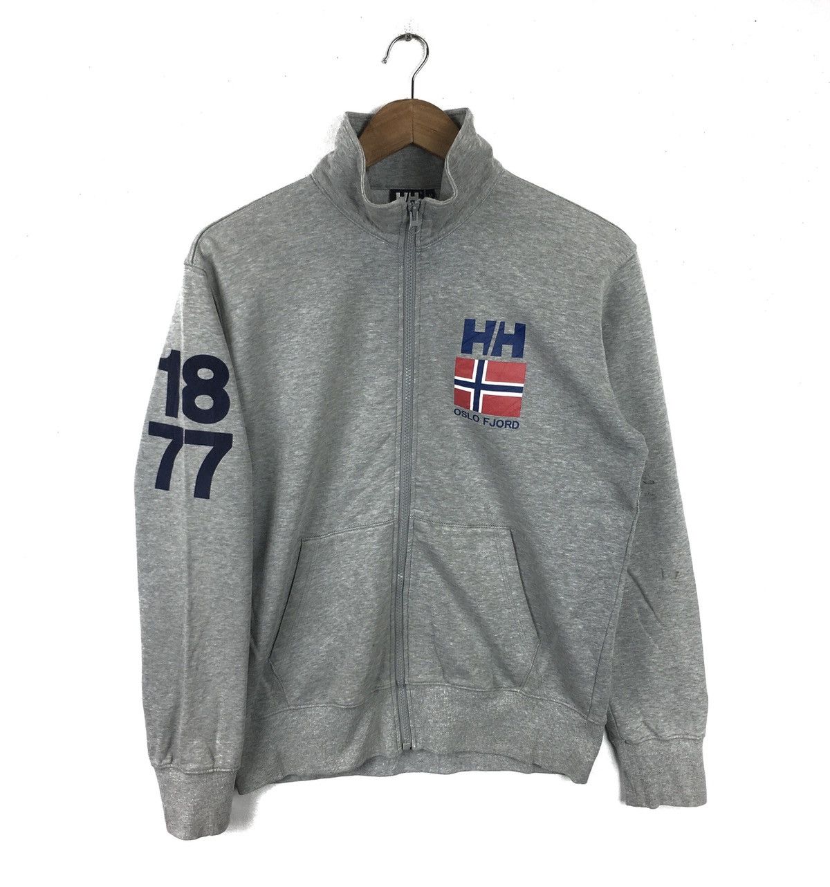 Helly Hansen × Vintage VINTAGE HELLY HANSEN NORWAY FJORD BIG LOGO ZIPPER SWEATER Size US S / EU 44-46 / 1 - 1 Thumbnail