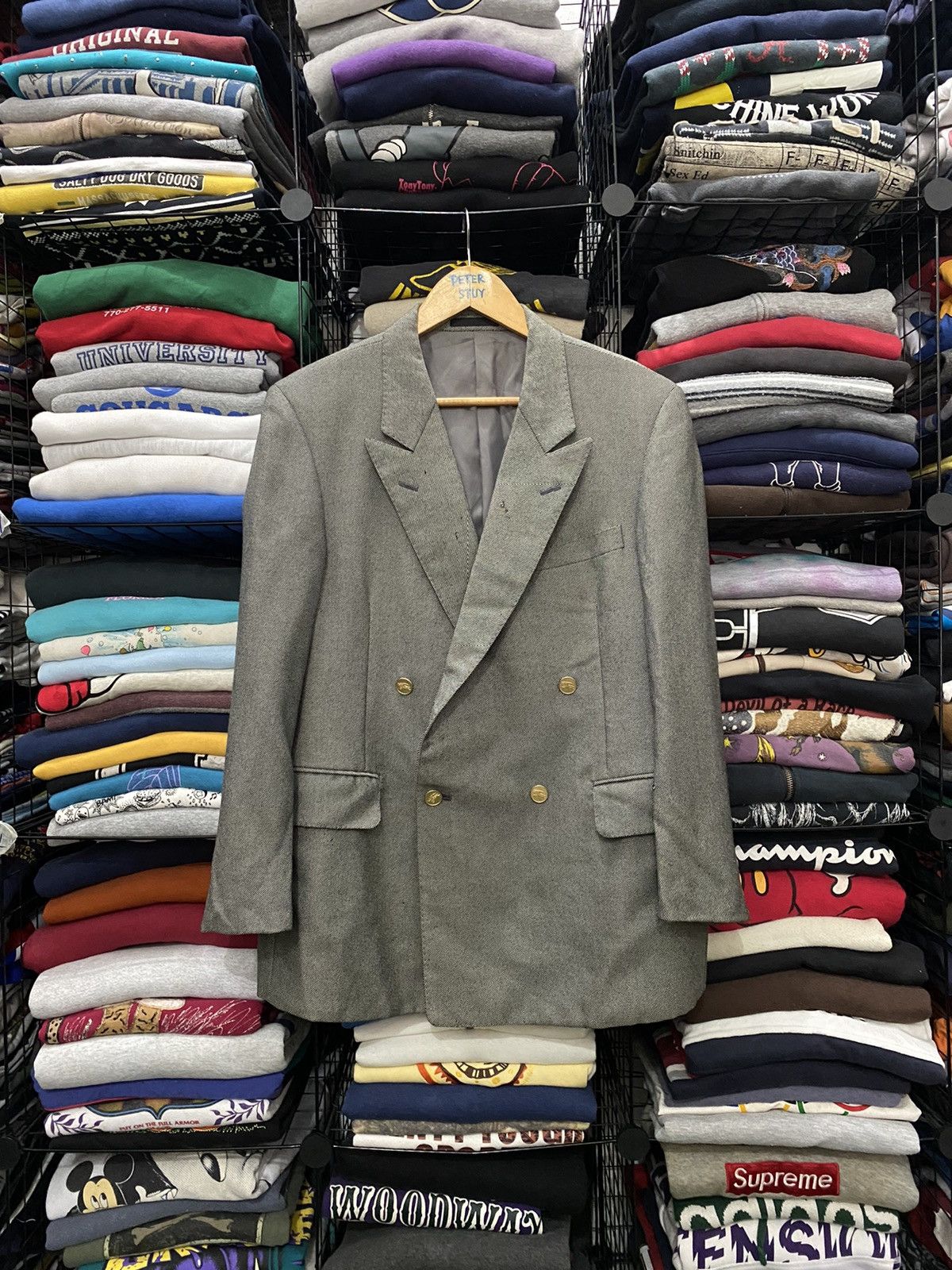 Burberry VINTAGE BURBERRYS WOOL FORMAL BLAZER Size US L / EU 52-54 / 3 - 2 Thumbnail
