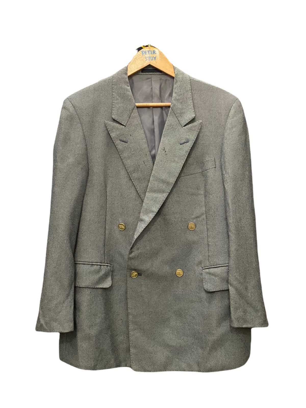 Burberry VINTAGE BURBERRYS WOOL FORMAL BLAZER Size US L / EU 52-54 / 3 - 1 Thumbnail