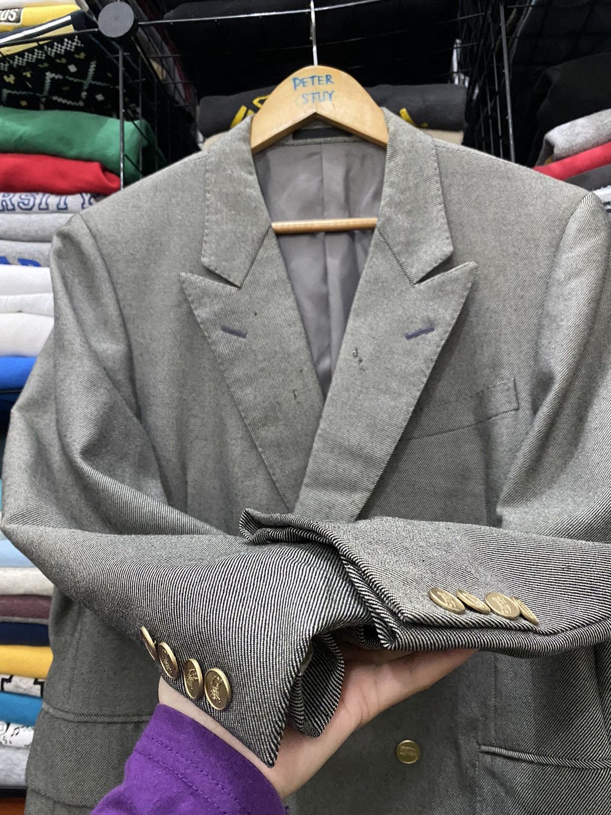 Burberry VINTAGE BURBERRYS WOOL FORMAL BLAZER Size US L / EU 52-54 / 3 - 7 Thumbnail