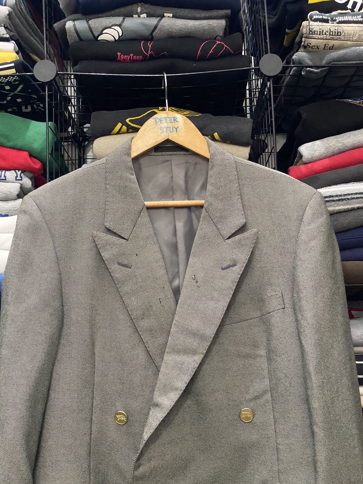 Burberry VINTAGE BURBERRYS WOOL FORMAL BLAZER Size US L / EU 52-54 / 3 - 5 Thumbnail