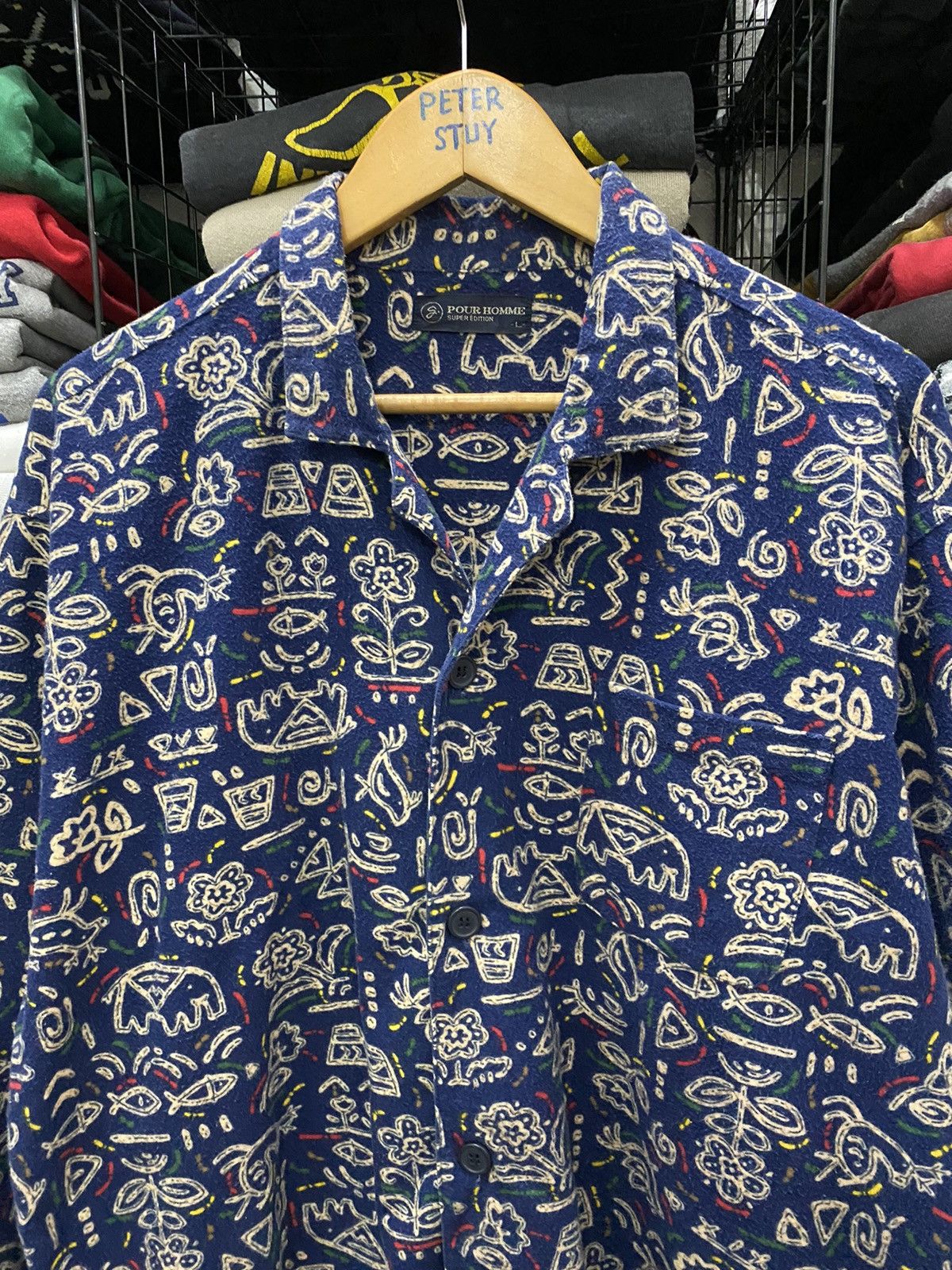 Japanese Brand × Vintage Vintage G Pour Homme Nice Design Shirt Size US L / EU 52-54 / 3 - 3 Thumbnail