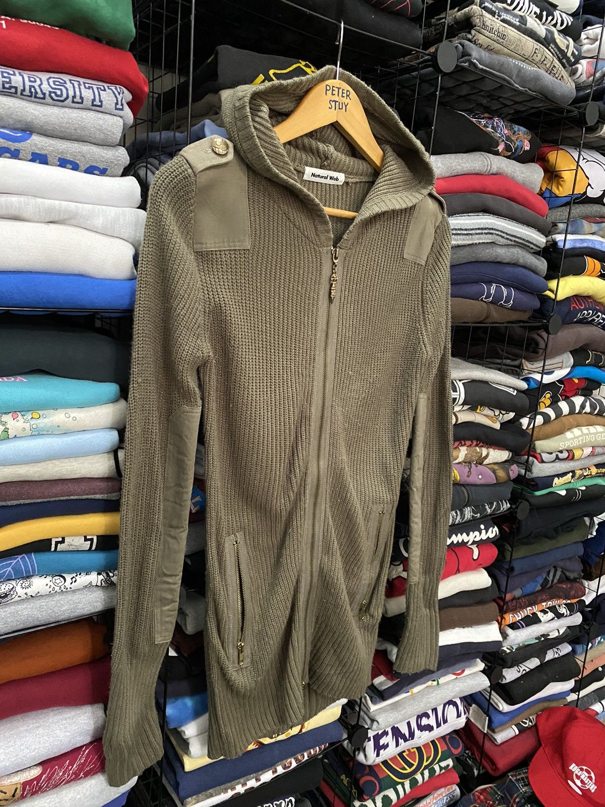 Japanese Brand Natural Web Grey Hoodie Size US M / EU 48-50 / 2 - 9 Thumbnail
