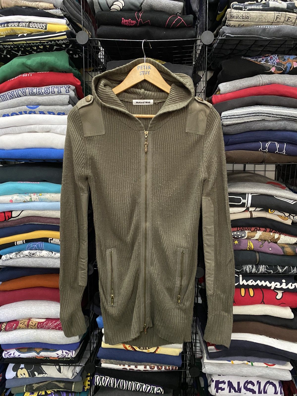Japanese Brand Natural Web Grey Hoodie Size US M / EU 48-50 / 2 - 1 Thumbnail