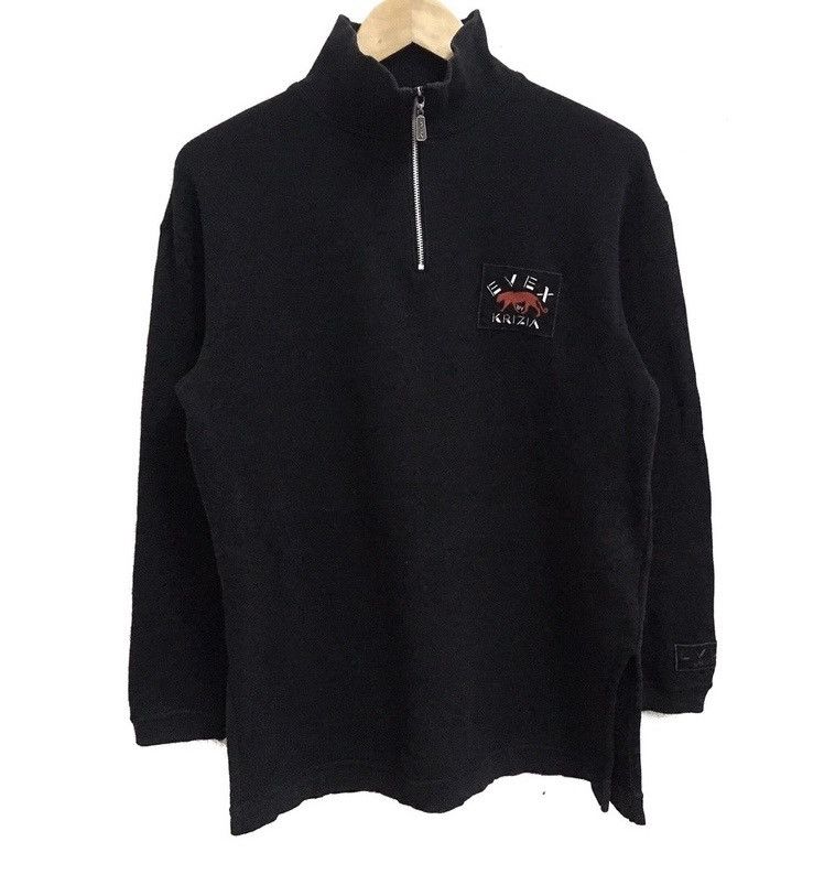 Krizia Uomo × Vintage VINTAGE EVEX BY KRIZIA SMALL LOGO HALF ZIPPER LONG SLEEVE Size US M / EU 48-50 / 2 - 1 Thumbnail
