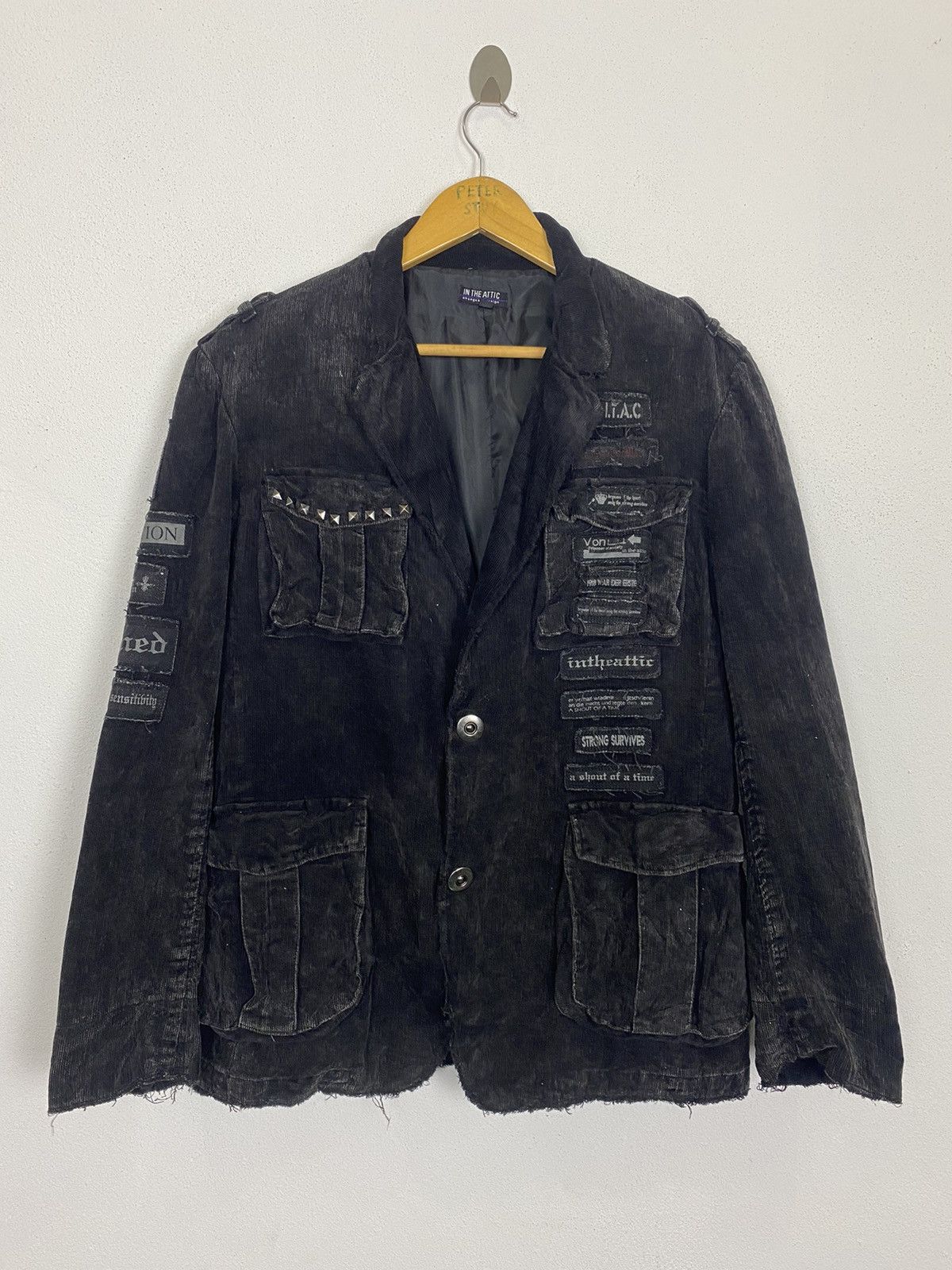 In The Attic IN THE ATTIC CORDUROY PUNK JACKET NICE DESIGN Size US L / EU 52-54 / 3 - 2 Thumbnail