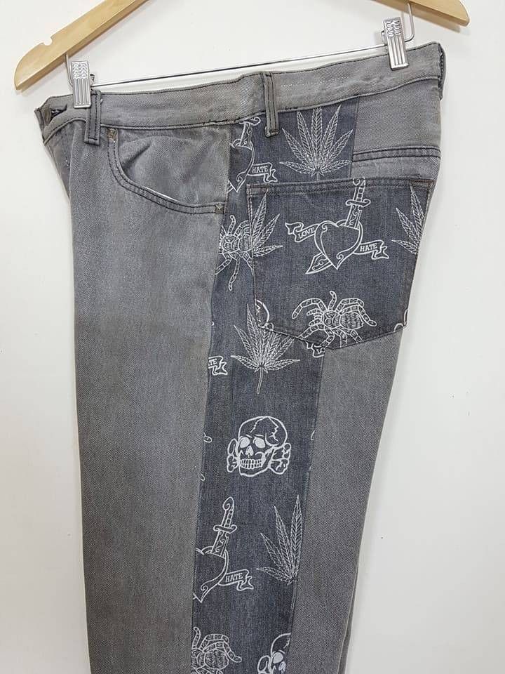 Levi's × Montage Levis Jeans "Reconstruct" REBUILD by MONTAGE Skull Pants Size US 33 - 5 Thumbnail