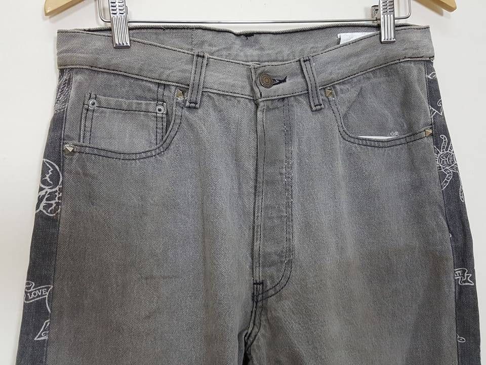 Levi's × Montage Levis Jeans "Reconstruct" REBUILD by MONTAGE Skull Pants Size US 33 - 8 Thumbnail