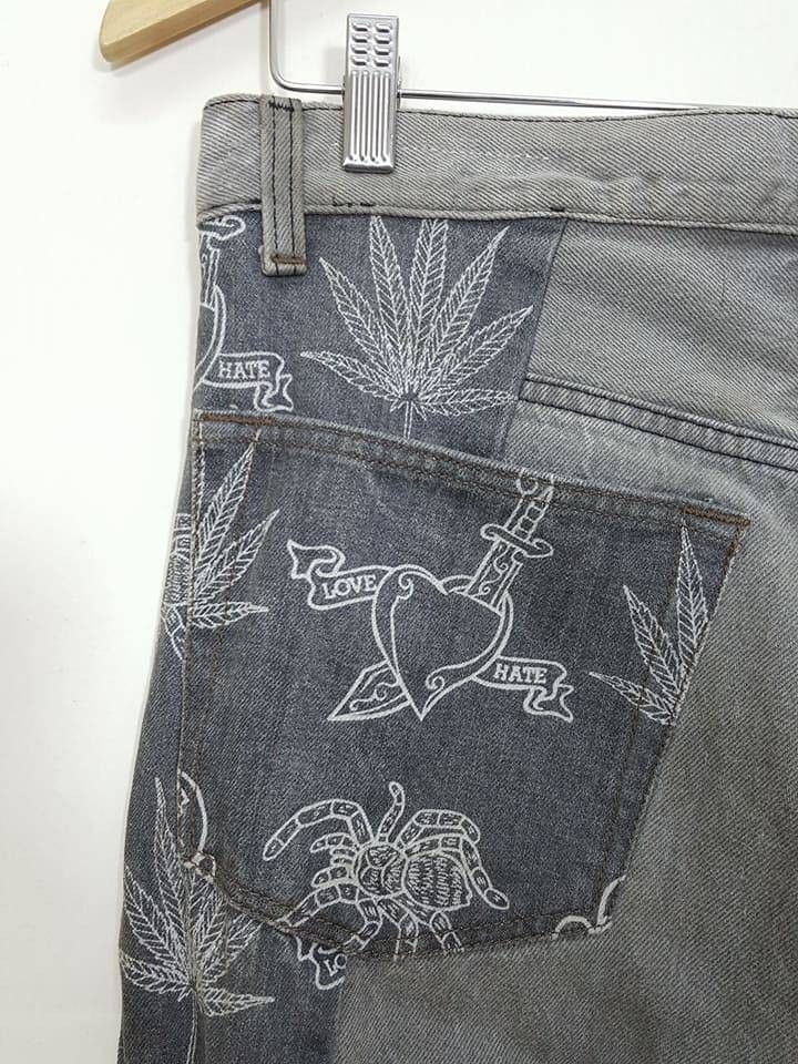Levi's × Montage Levis Jeans "Reconstruct" REBUILD by MONTAGE Skull Pants Size US 33 - 9 Thumbnail