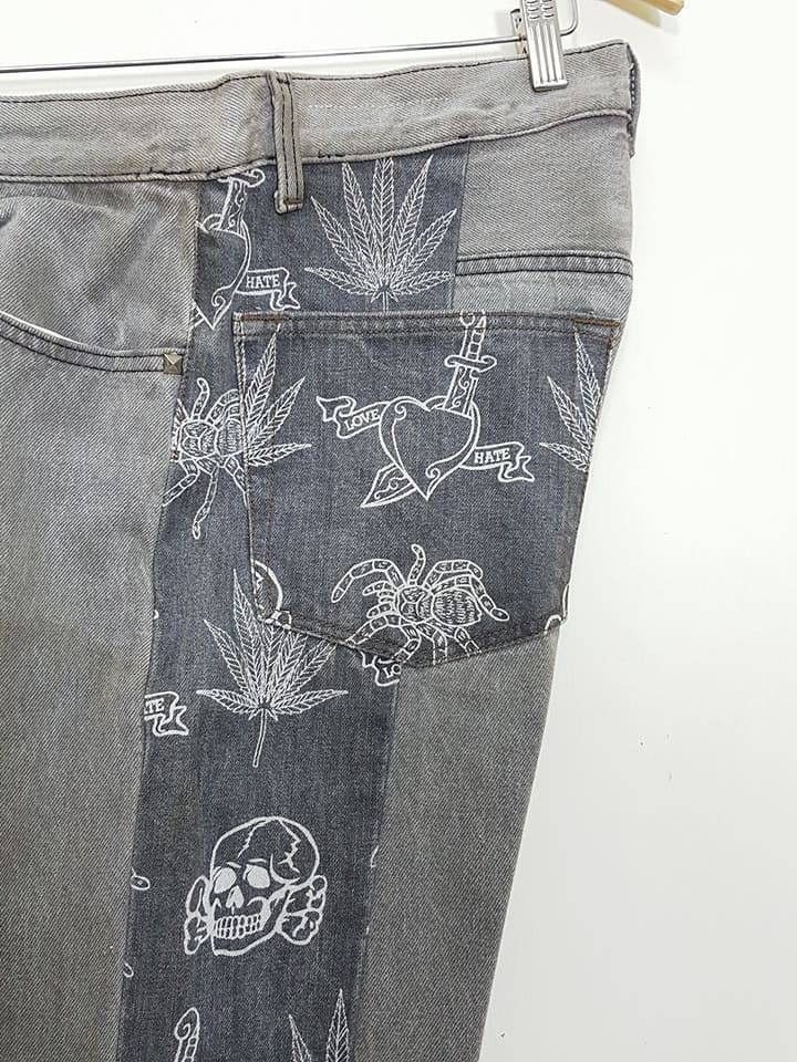 Levi's × Montage Levis Jeans "Reconstruct" REBUILD by MONTAGE Skull Pants Size US 33 - 6 Thumbnail