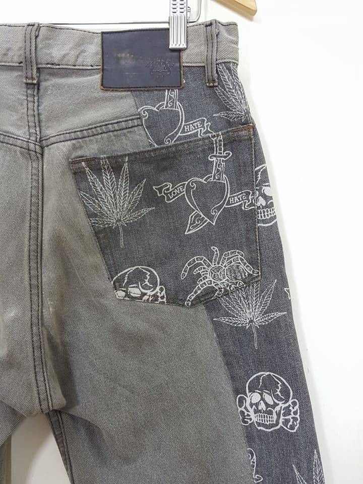 Levi's × Montage Levis Jeans "Reconstruct" REBUILD by MONTAGE Skull Pants Size US 33 - 4 Thumbnail