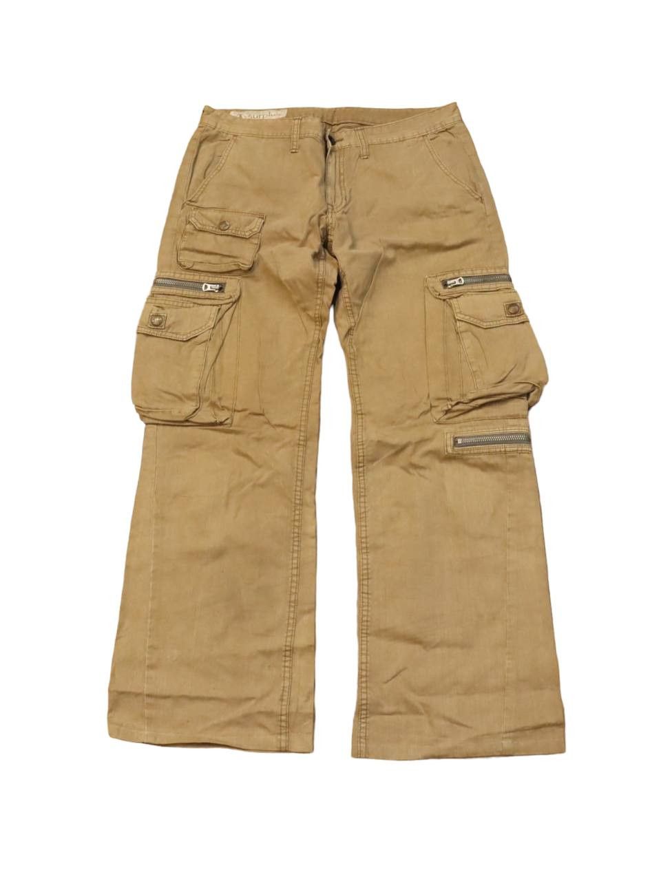 Japanese Brand SURPLUS Cargo Zipper Gas Mask Style Pants Size US 33 - 1 Thumbnail