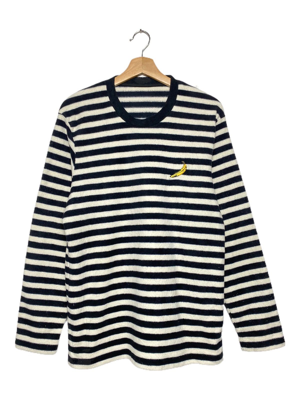 Andy Warhol × Vintage Vintage Andy Warhol Banana Uniqlo Striped Fleece Crewneck Size US L / EU 52-54 / 3 - 1 Thumbnail