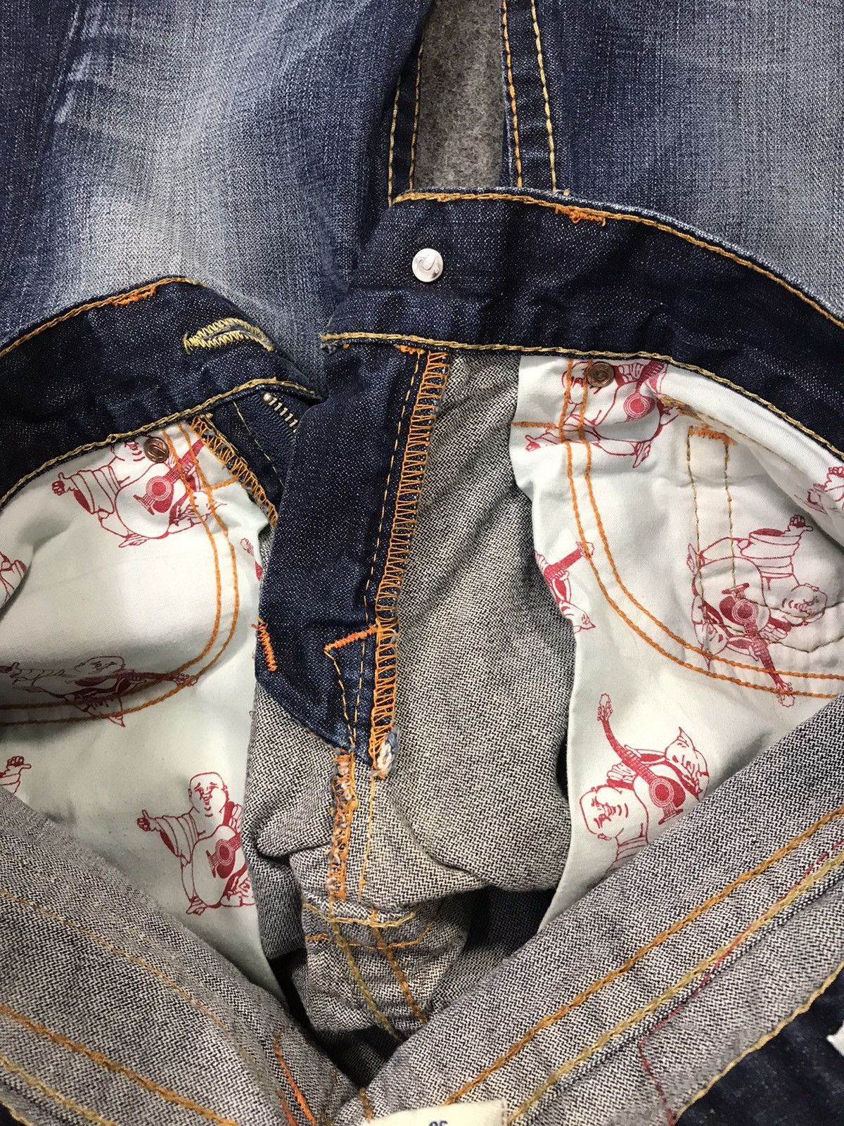 True Religion × Vintage Vintage True Religion Distressed Made in Usa Denim Jeans Size US 32 / EU 48 - 19 Thumbnail
