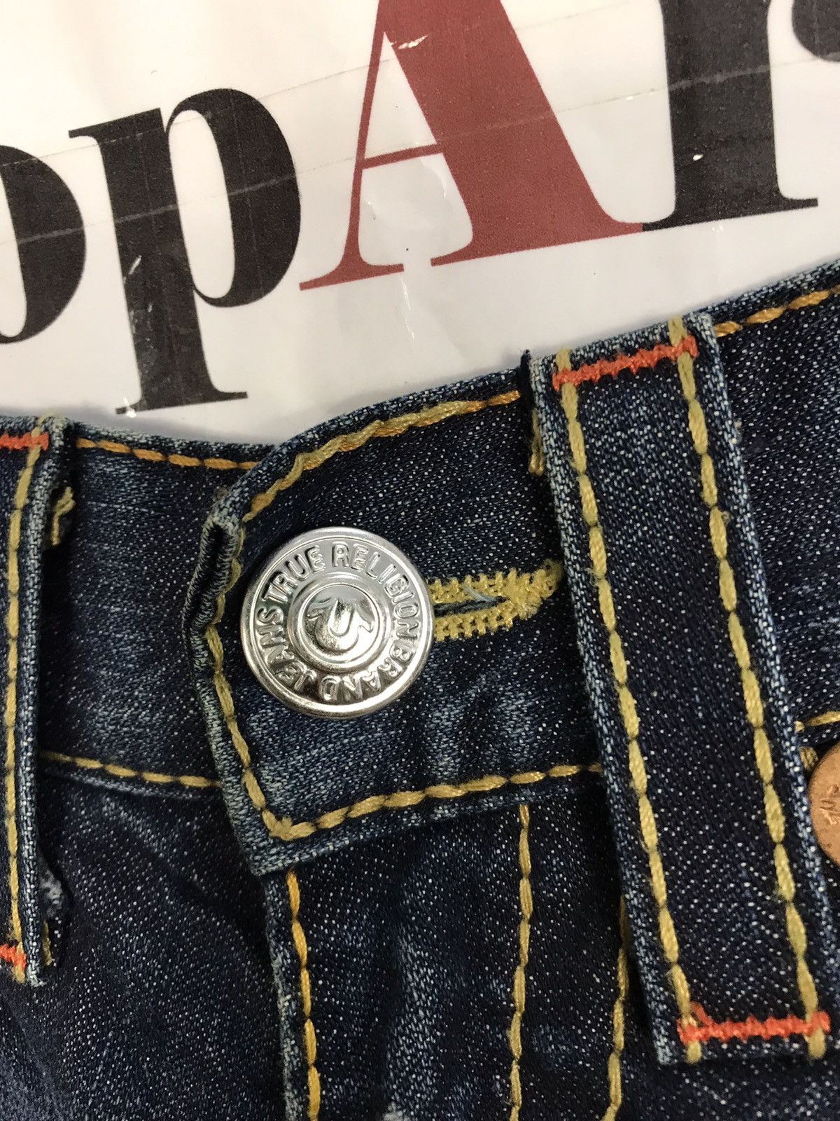 True Religion × Vintage Vintage True Religion Distressed Made in Usa Denim Jeans Size US 32 / EU 48 - 8 Thumbnail