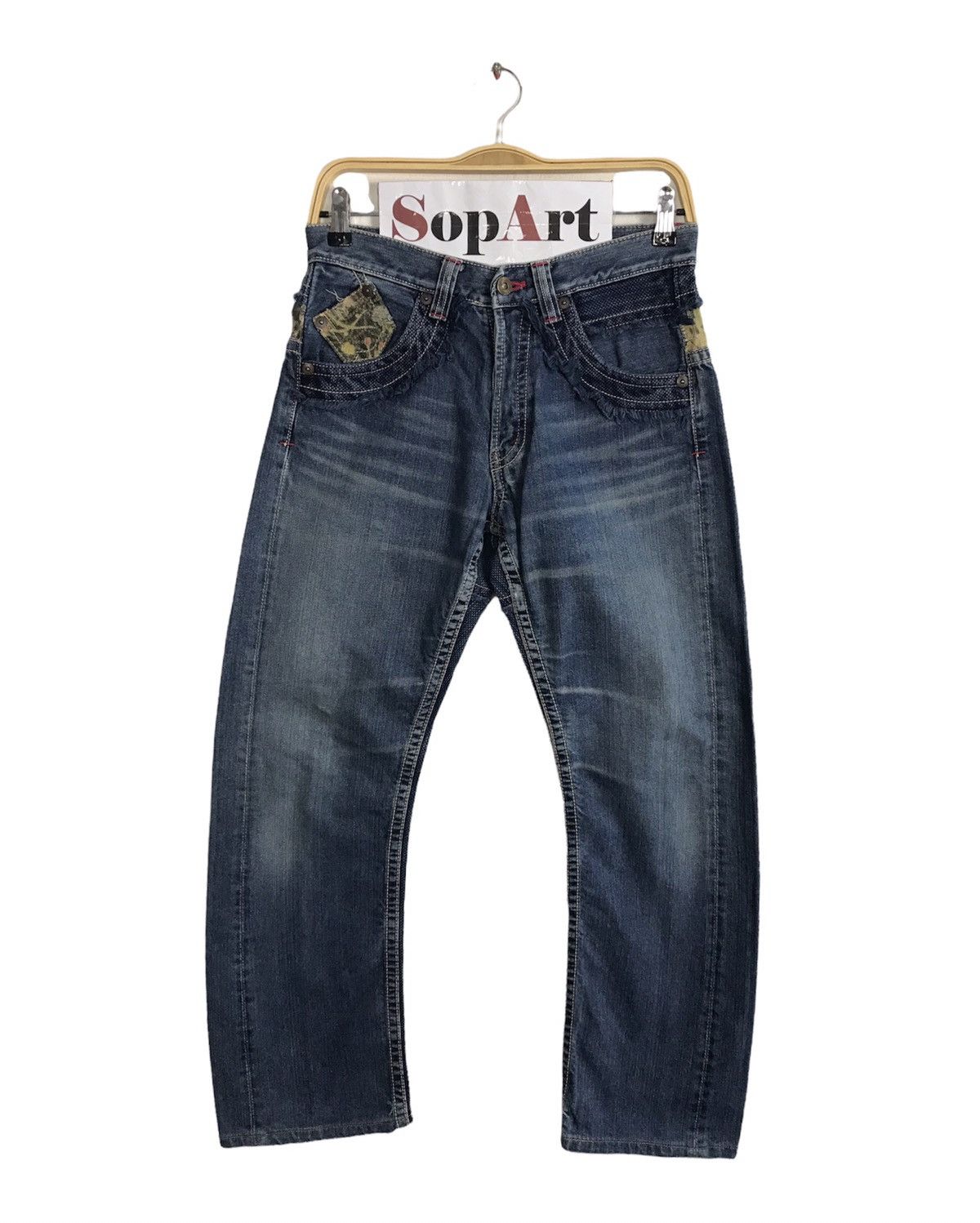 Japanese Brand × Vintage Vintage Japanese Brand Patchwork Design Jeans Size US 29 - 1 Thumbnail