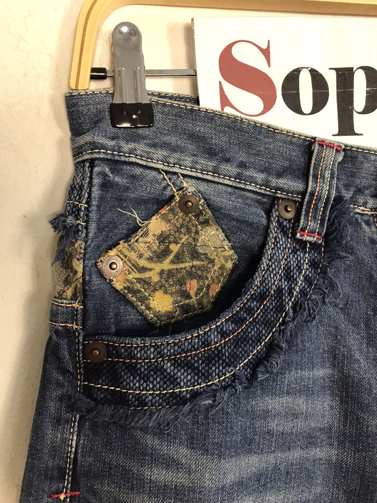 Japanese Brand × Vintage Vintage Japanese Brand Patchwork Design Jeans Size US 29 - 7 Thumbnail