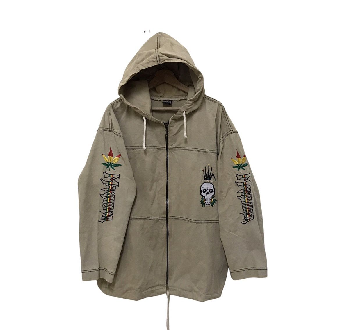 Vintage Vintage Marijuana Rasta Hoodie Jacket Size US L / EU 52-54 / 3 - 3 Thumbnail