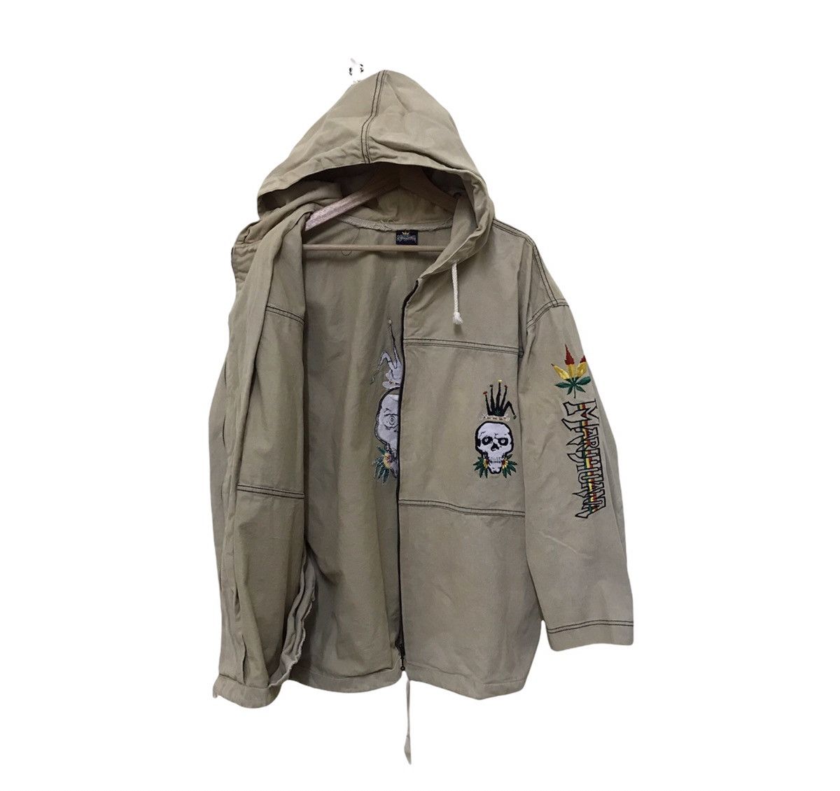 Vintage Vintage Marijuana Rasta Hoodie Jacket Size US L / EU 52-54 / 3 - 6 Thumbnail