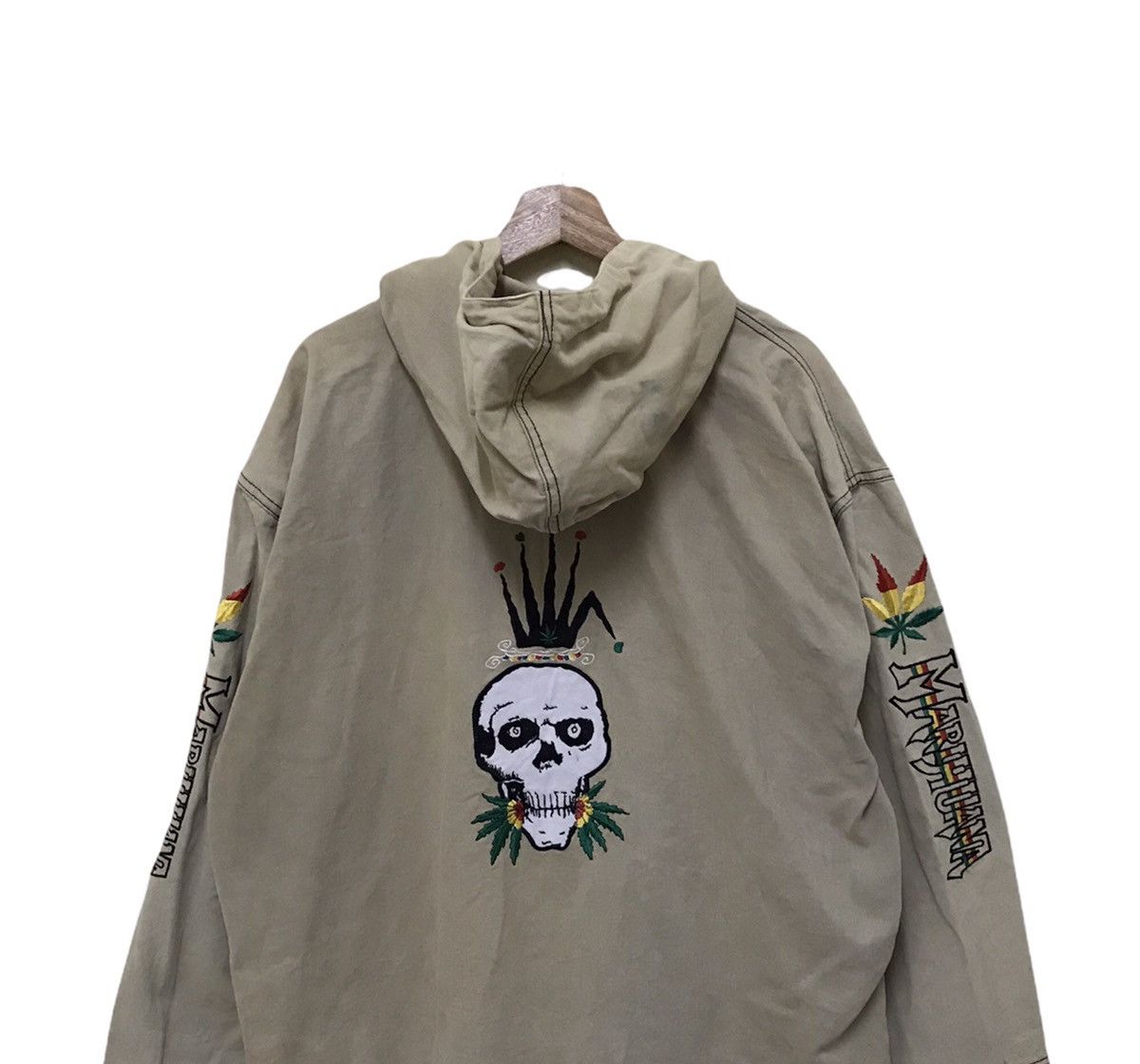 Vintage Vintage Marijuana Rasta Hoodie Jacket Size US L / EU 52-54 / 3 - 4 Thumbnail