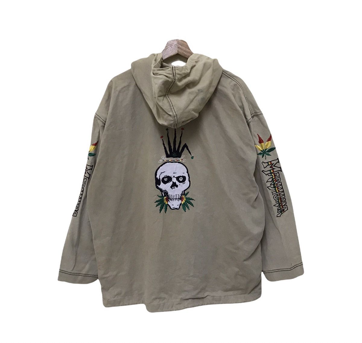 Vintage Vintage Marijuana Rasta Hoodie Jacket Size US L / EU 52-54 / 3 - 2 Thumbnail