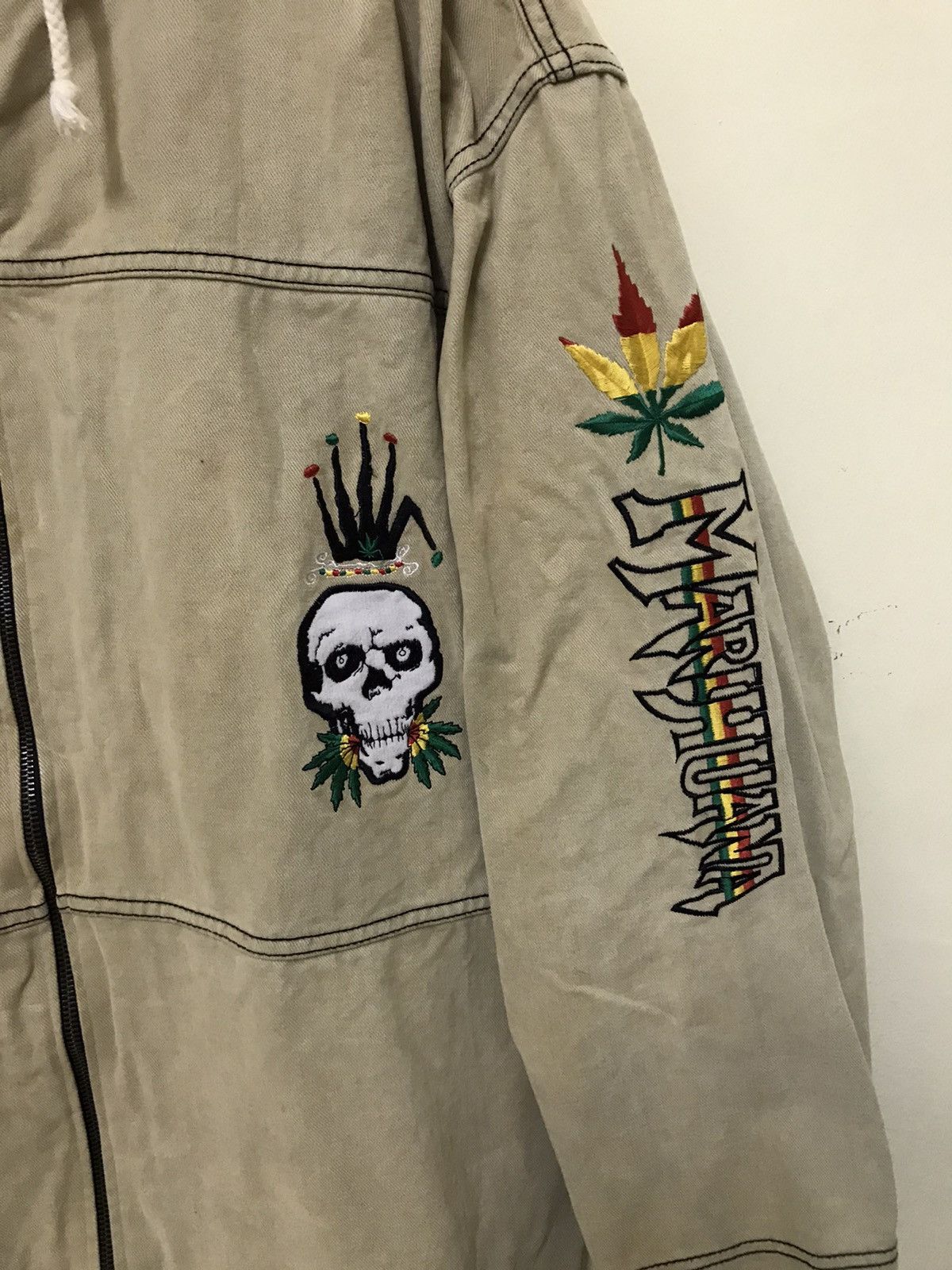 Vintage Vintage Marijuana Rasta Hoodie Jacket Size US L / EU 52-54 / 3 - 11 Thumbnail