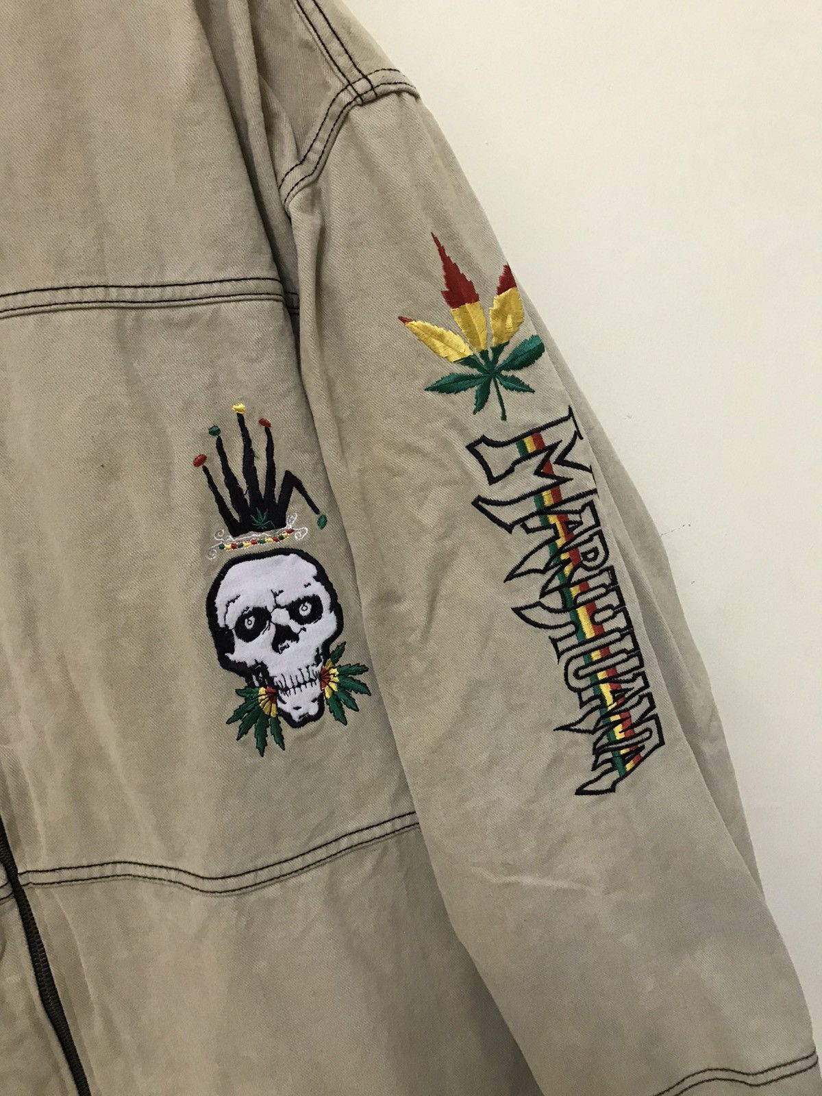 Vintage Vintage Marijuana Rasta Hoodie Jacket Size US L / EU 52-54 / 3 - 8 Thumbnail
