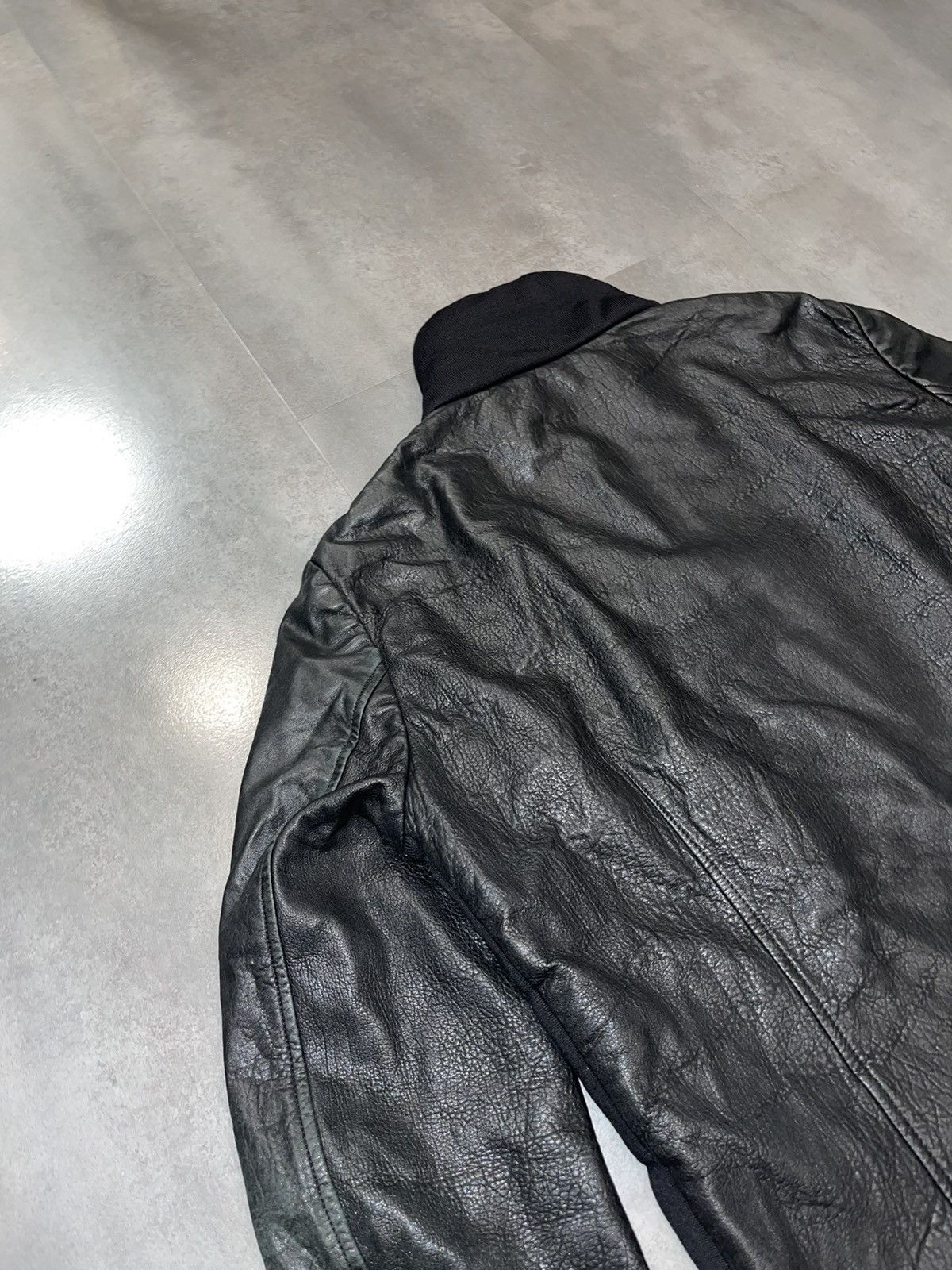Other Gentryportofino Rick Owens Like Leather Biker Jacket Size US L / EU 52-54 / 3 - 16 Thumbnail