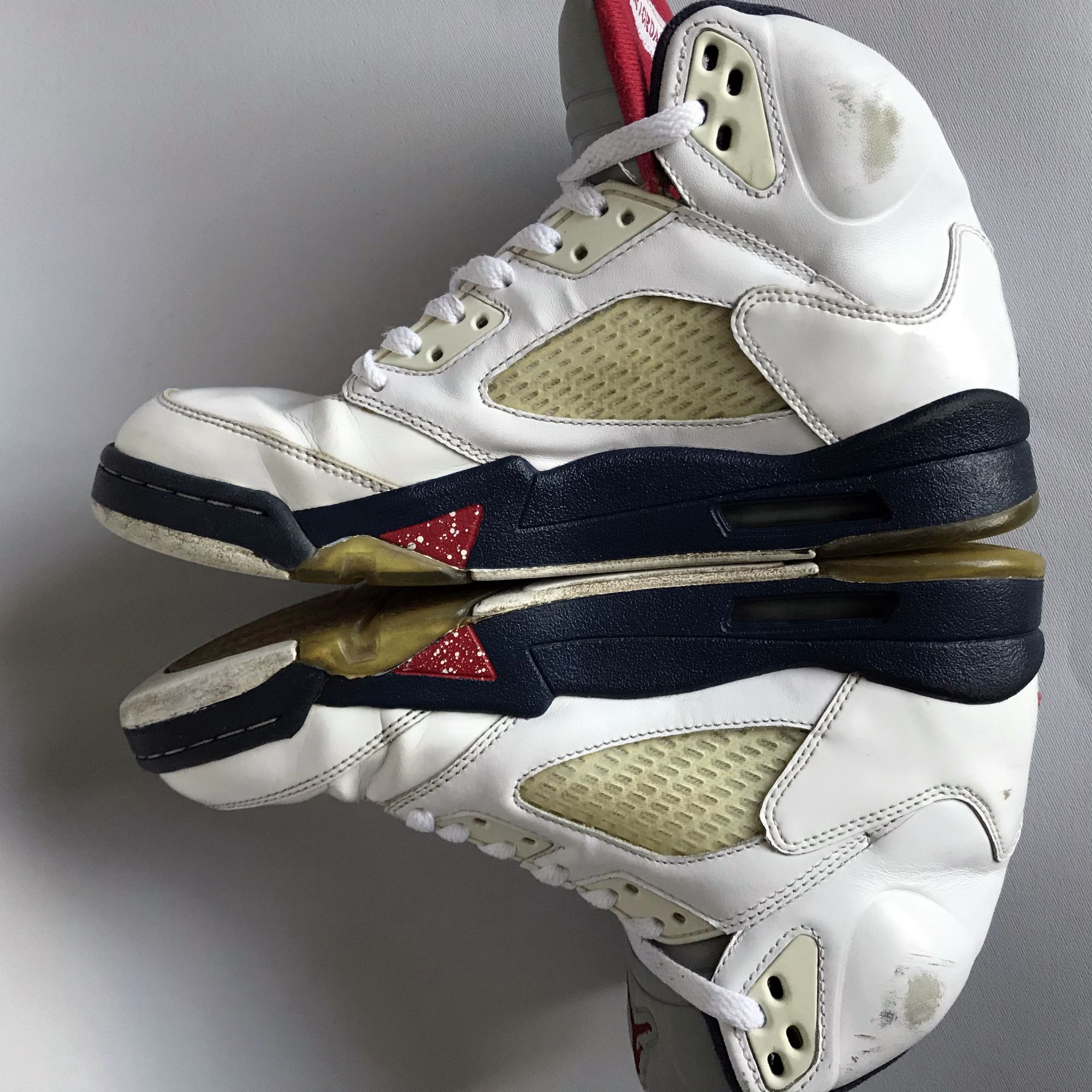 Jordan Brand VINTAGE Y2K NIKE AIR JORDAN 5 RETRO OLYMPIC 2011 HIGH-TOP Size US 8 / EU 41 - 4 Thumbnail