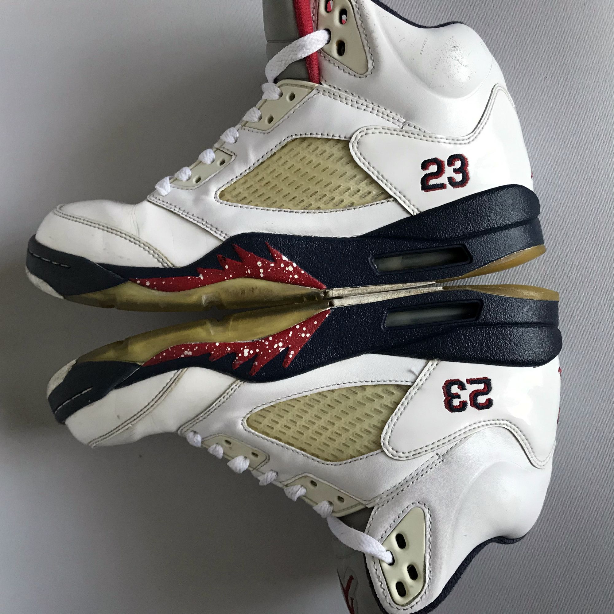 Jordan Brand VINTAGE Y2K NIKE AIR JORDAN 5 RETRO OLYMPIC 2011 HIGH-TOP Size US 8 / EU 41 - 5 Thumbnail