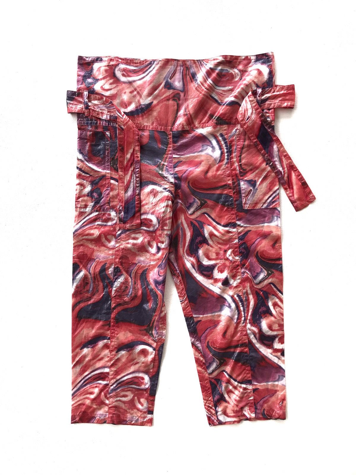 Armani Italian Luxury Fashion Classic Paperthin Dyed Cropped Pant Size US 36 / EU 52 - 1 Thumbnail