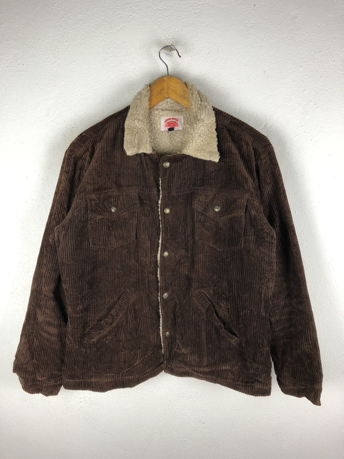 Vintage ROUND HOUSE BRAND TRUCKER JACKET WITH SHERLING LINING Size US M / EU 48-50 / 2 - 1 Thumbnail